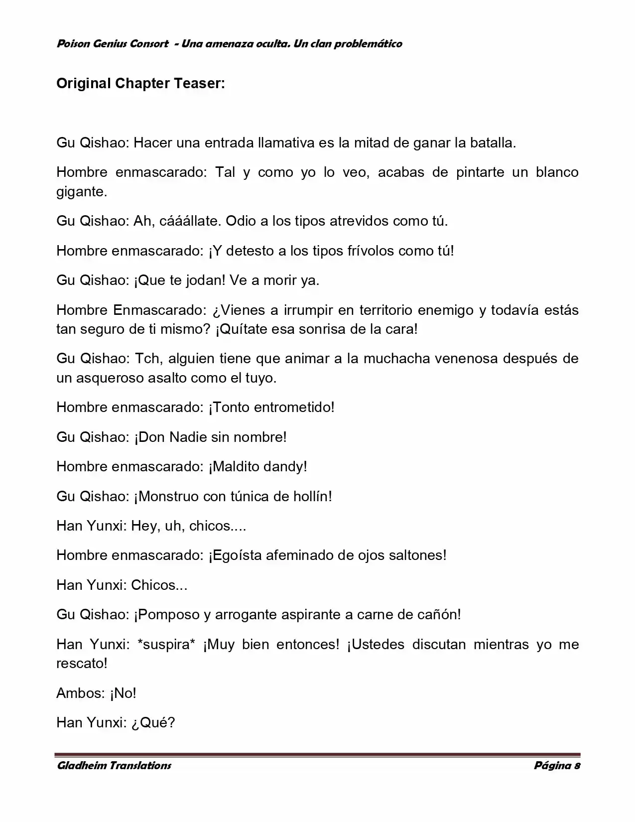 Poison Genious Consort (Novela) - Capítulo 119 - Página 8 - LectorTMOo