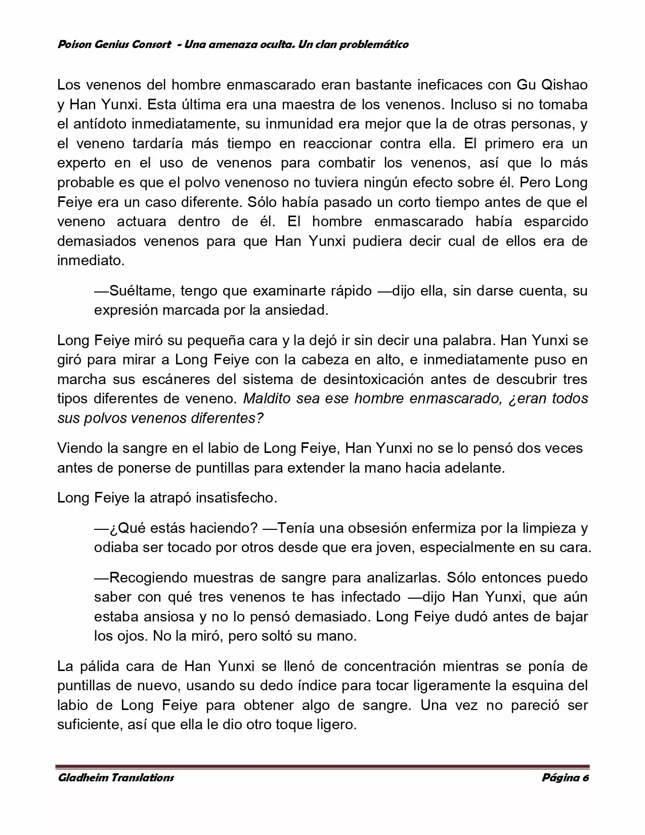 Poison Genious Consort (Novela) - Capítulo 120 - Página 6 - LectorTMOo