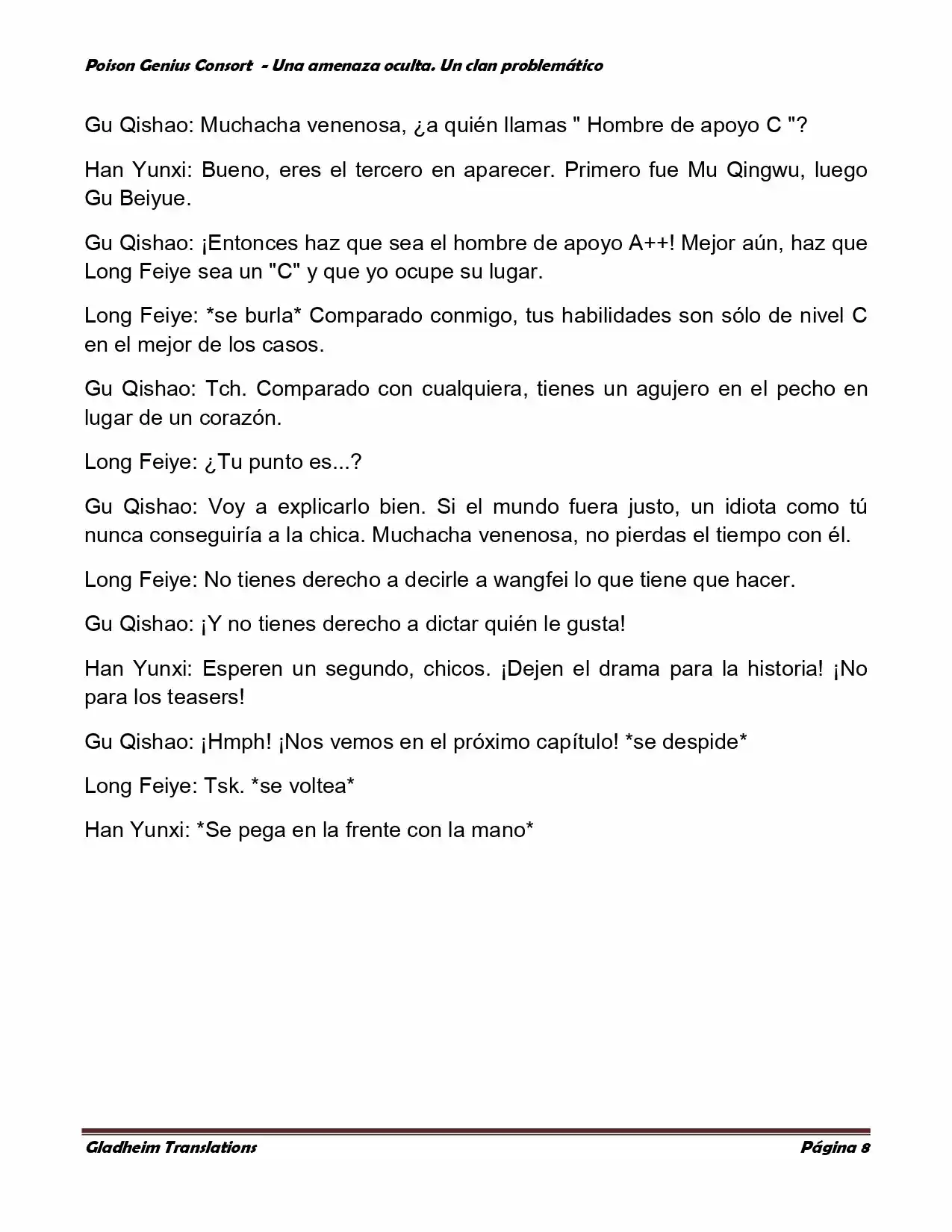 Poison Genious Consort (Novela) - Capítulo 120 - Página 8 - LectorTMOo