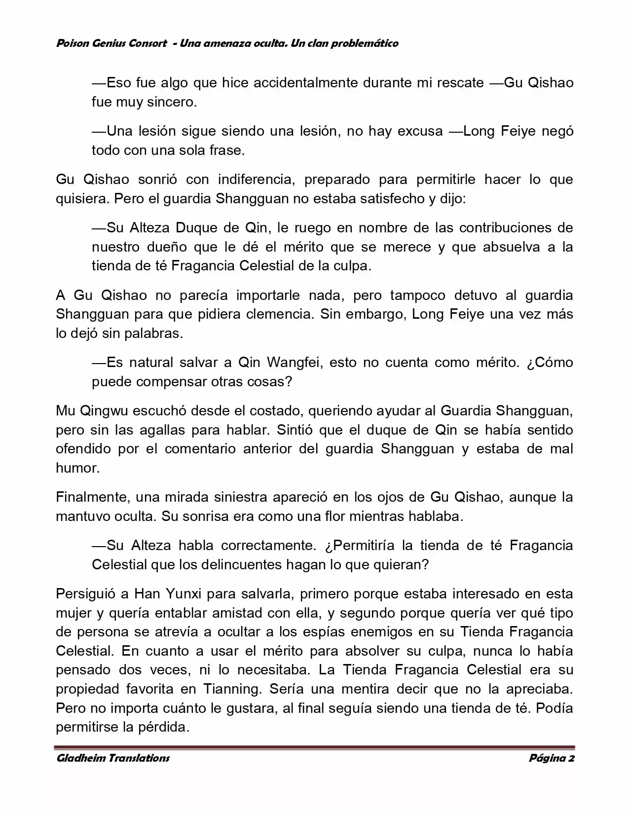 Poison Genious Consort (Novela) - Capítulo 122 - Página 2 - LectorTMOo