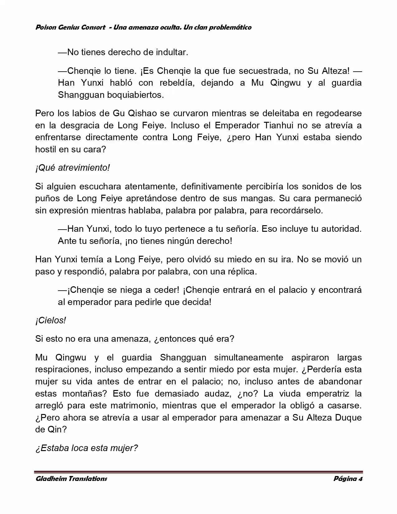 Poison Genious Consort (Novela) - Capítulo 122 - Página 4 - LectorTMOo