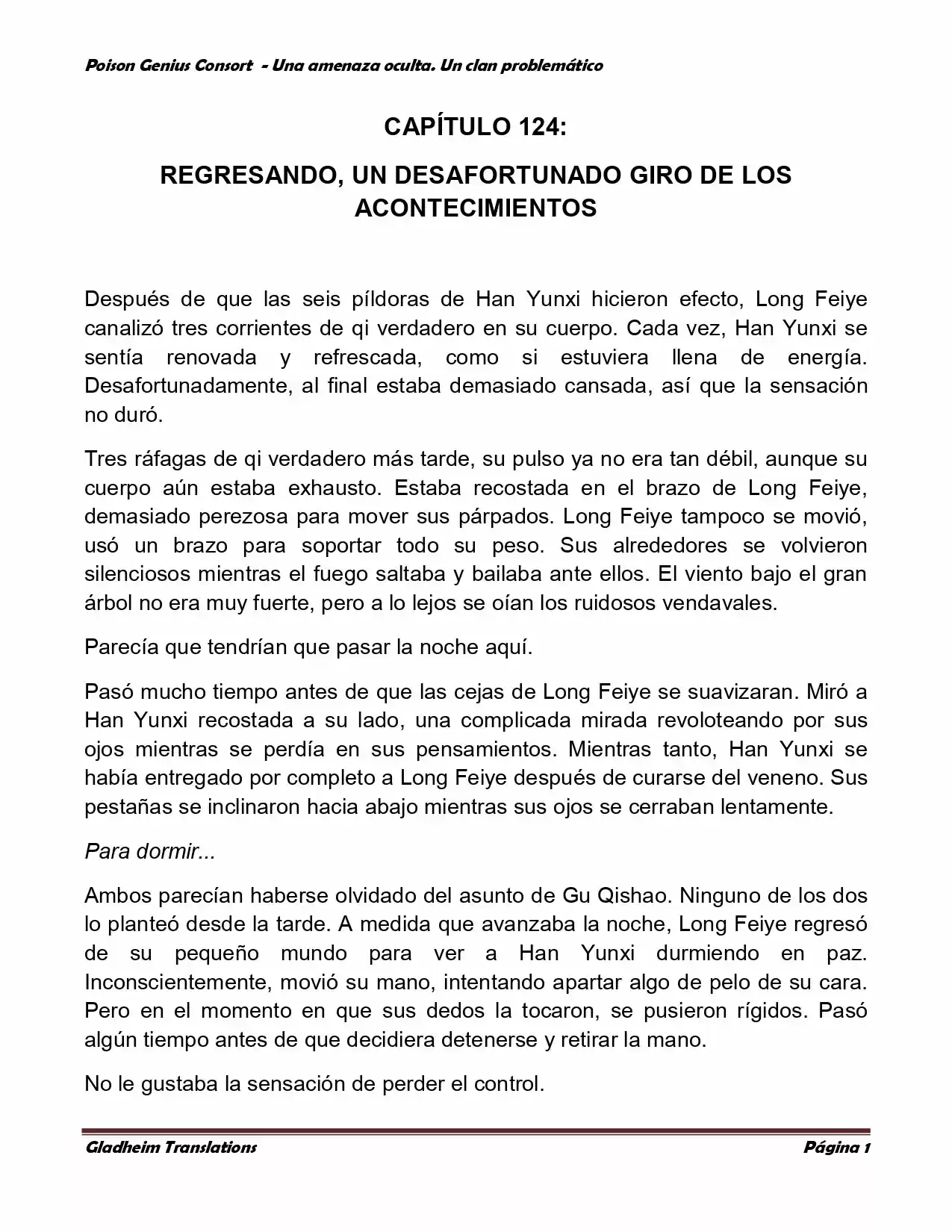 Poison Genious Consort (Novela) - Capítulo 124 - Página 1 - LectorTMOo