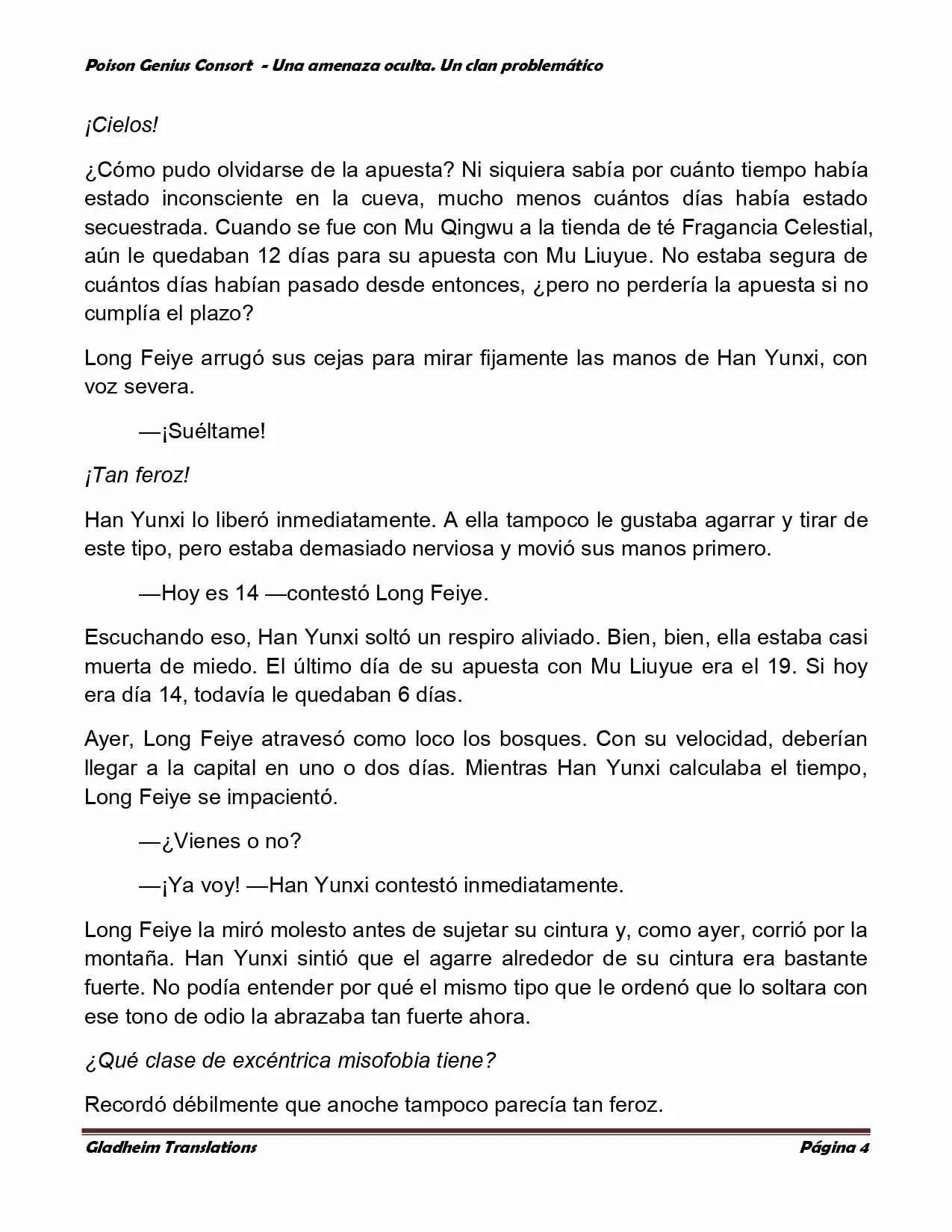 Poison Genious Consort (Novela) - Capítulo 124 - Página 4 - LectorTMOo