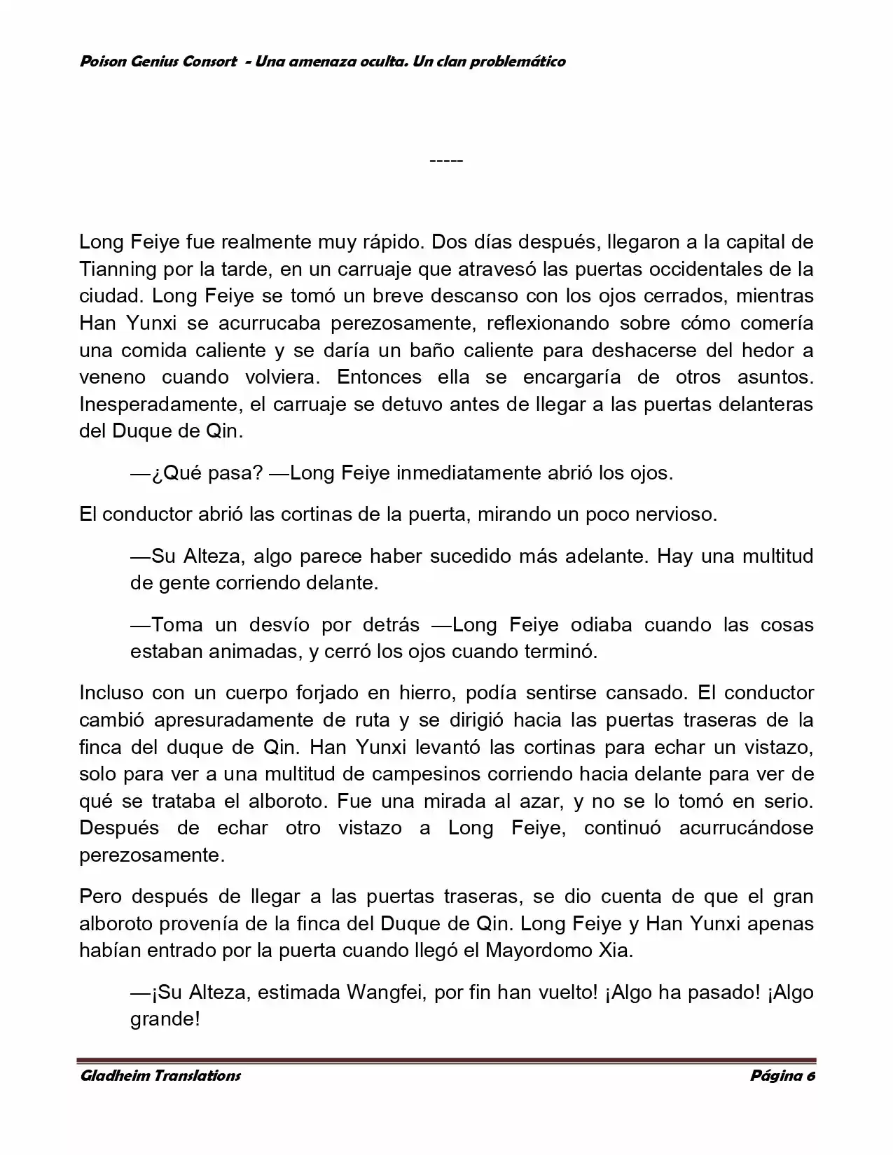 Poison Genious Consort (Novela) - Capítulo 124 - Página 6 - LectorTMOo