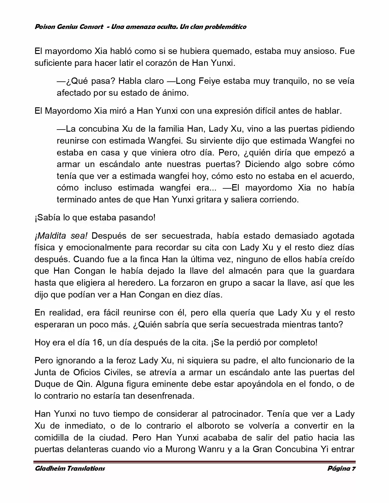 Poison Genious Consort (Novela) - Capítulo 124 - Página 7 - LectorTMOo