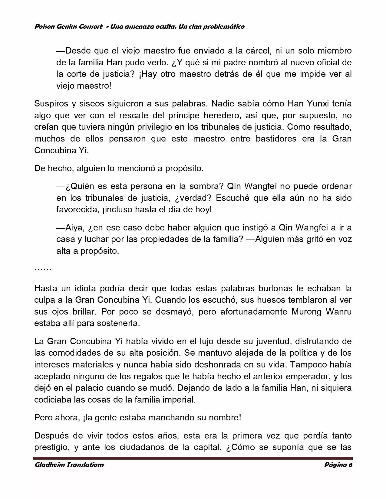 Poison Genious Consort (Novela) - Capítulo 125 - Página 6 - LectorTMOo