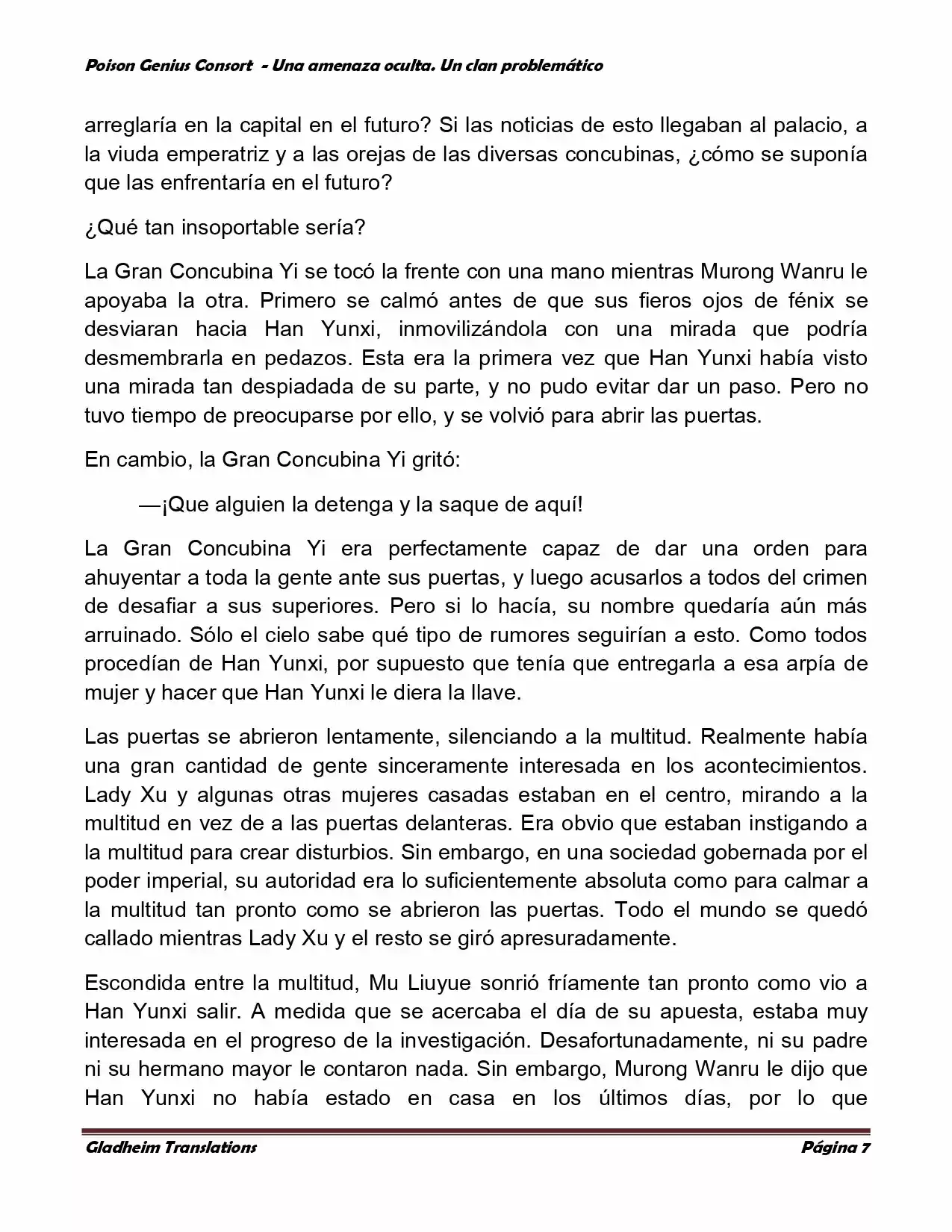 Poison Genious Consort (Novela) - Capítulo 125 - Página 7 - LectorTMOo