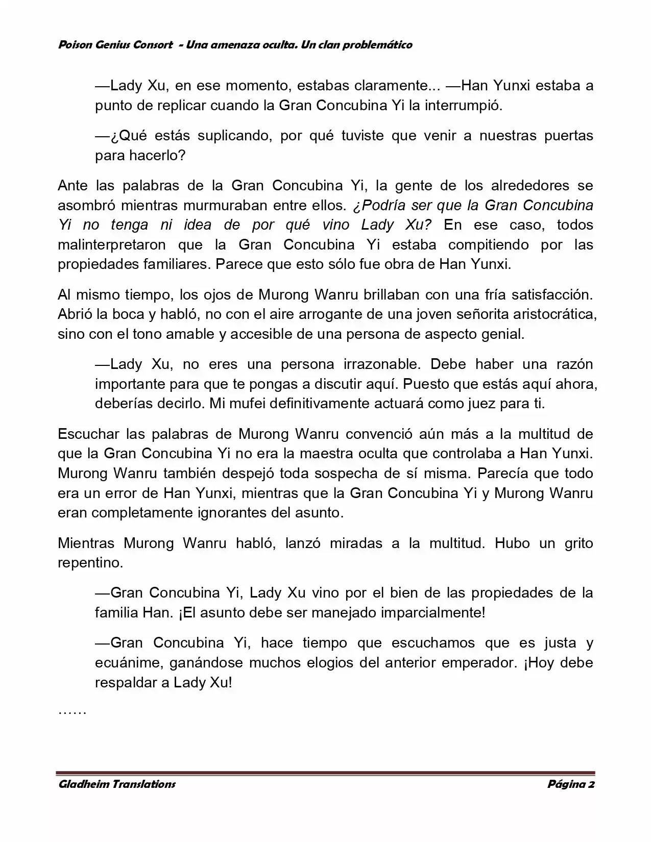 Poison Genious Consort (Novela) - Capítulo 126 - Página 2 - LectorTMOo