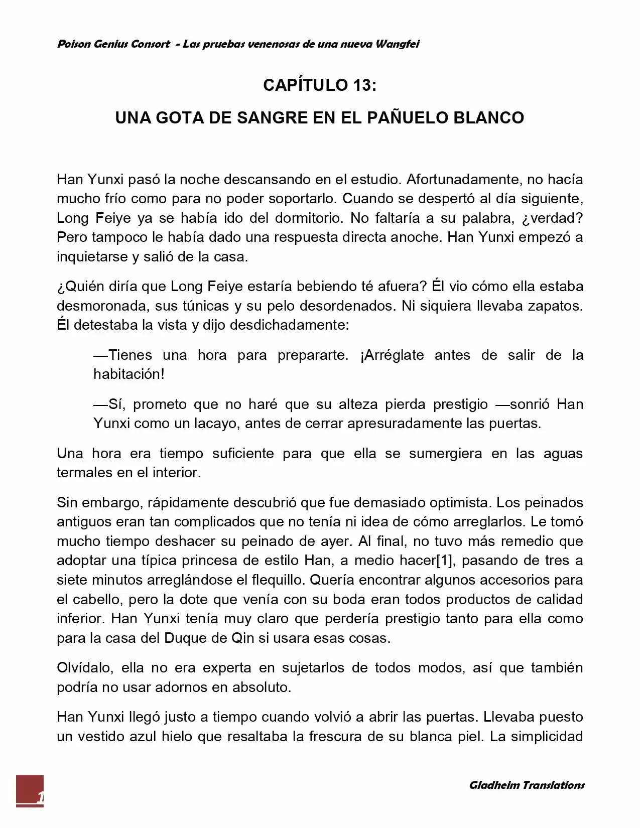 Poison Genious Consort (Novela) - Capítulo 13 - Página 1 - LectorTMOo