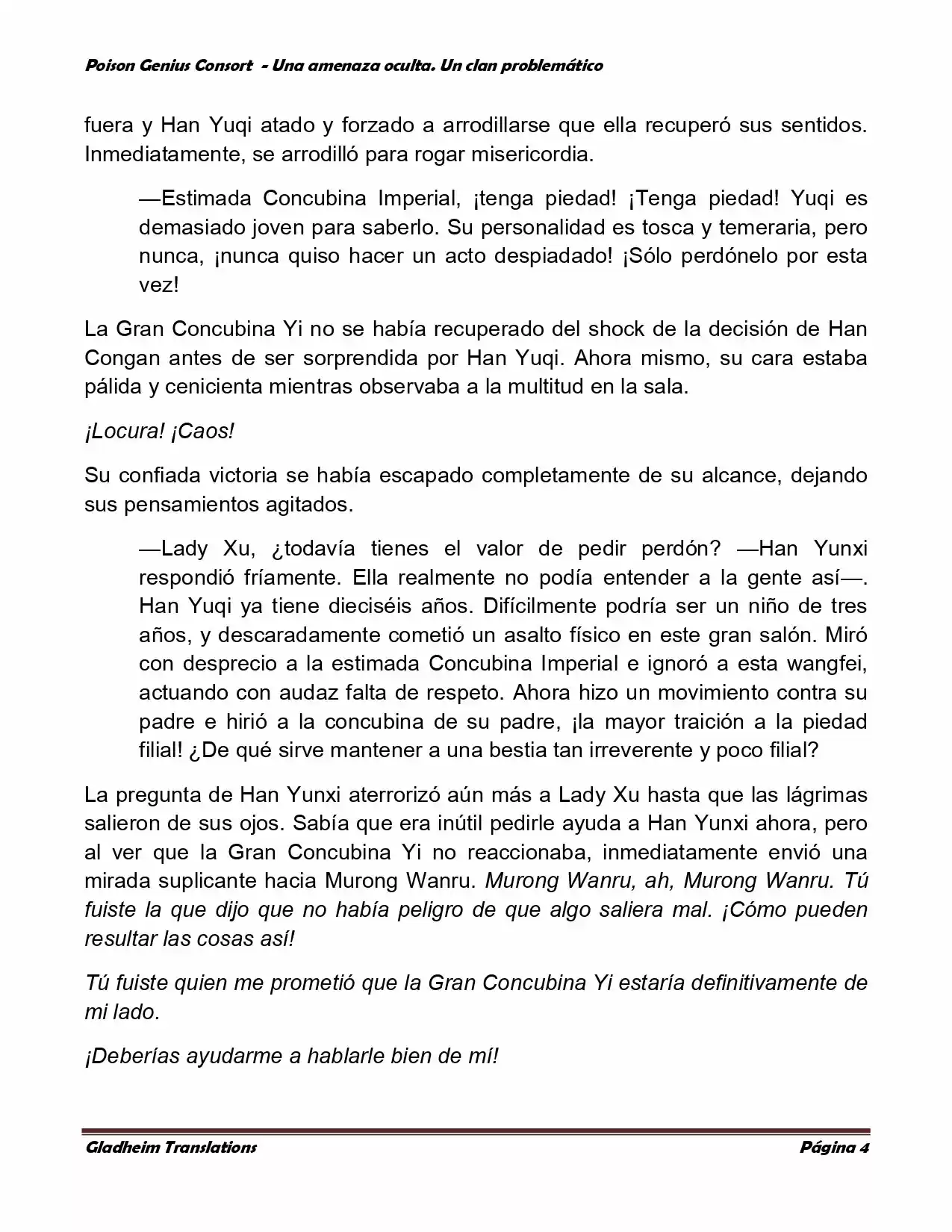 Poison Genious Consort (Novela) - Capítulo 130 - Página 4 - LectorTMOo
