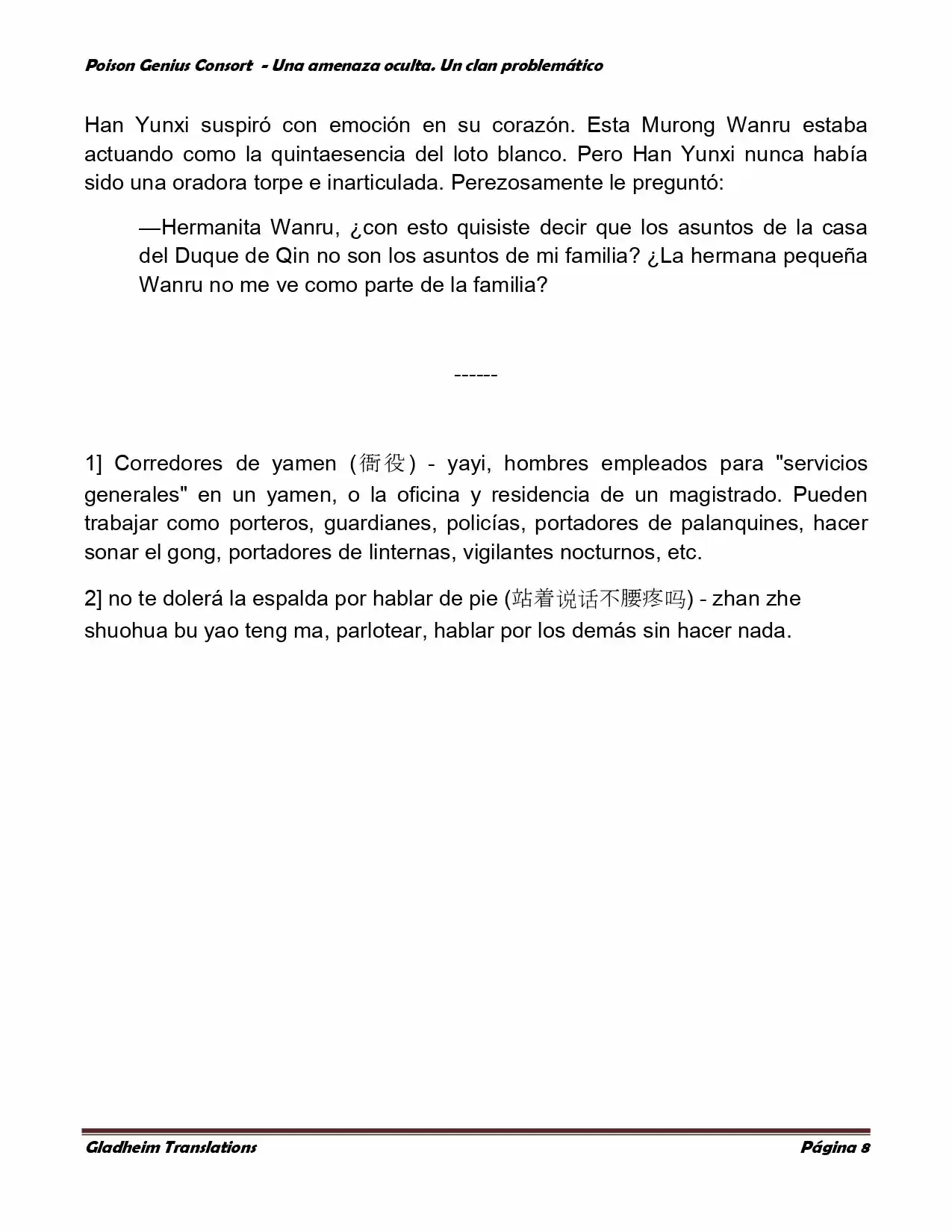 Poison Genious Consort (Novela) - Capítulo 130 - Página 8 - LectorTMOo
