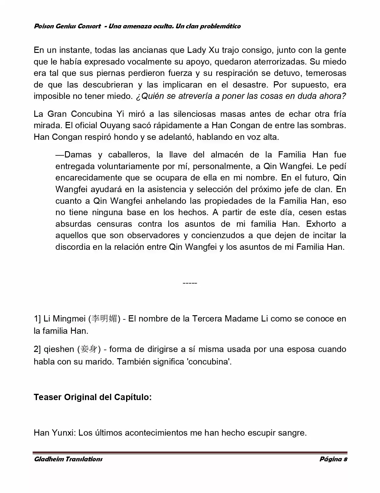 Poison Genious Consort (Novela) - Capítulo 132 - Página 7 - LectorTMOo