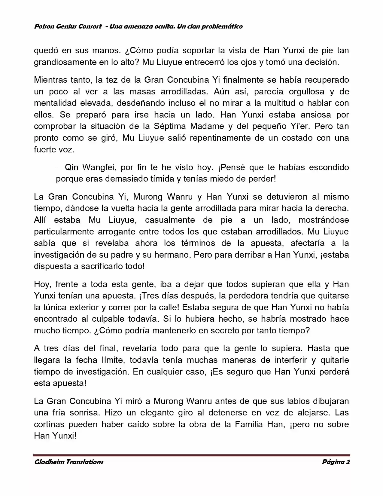Poison Genious Consort (Novela) - Capítulo 133 - Página 2 - LectorTMOo