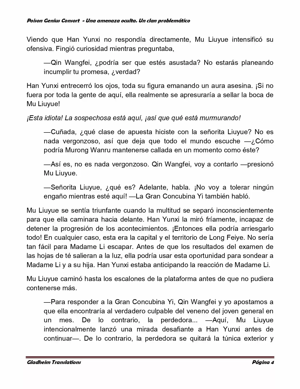 Poison Genious Consort (Novela) - Capítulo 133 - Página 4 - LectorTMOo
