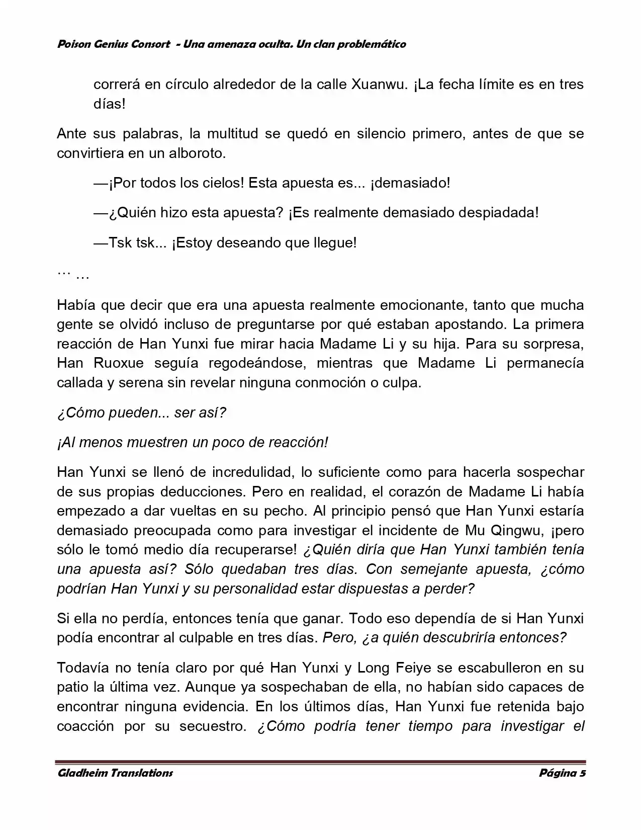 Poison Genious Consort (Novela) - Capítulo 133 - Página 5 - LectorTMOo