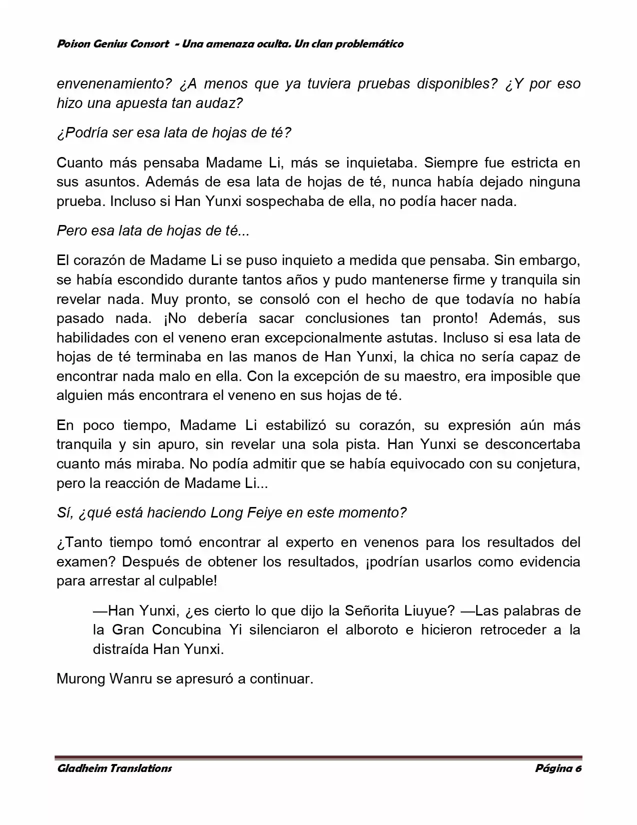 Poison Genious Consort (Novela) - Capítulo 133 - Página 6 - LectorTMOo