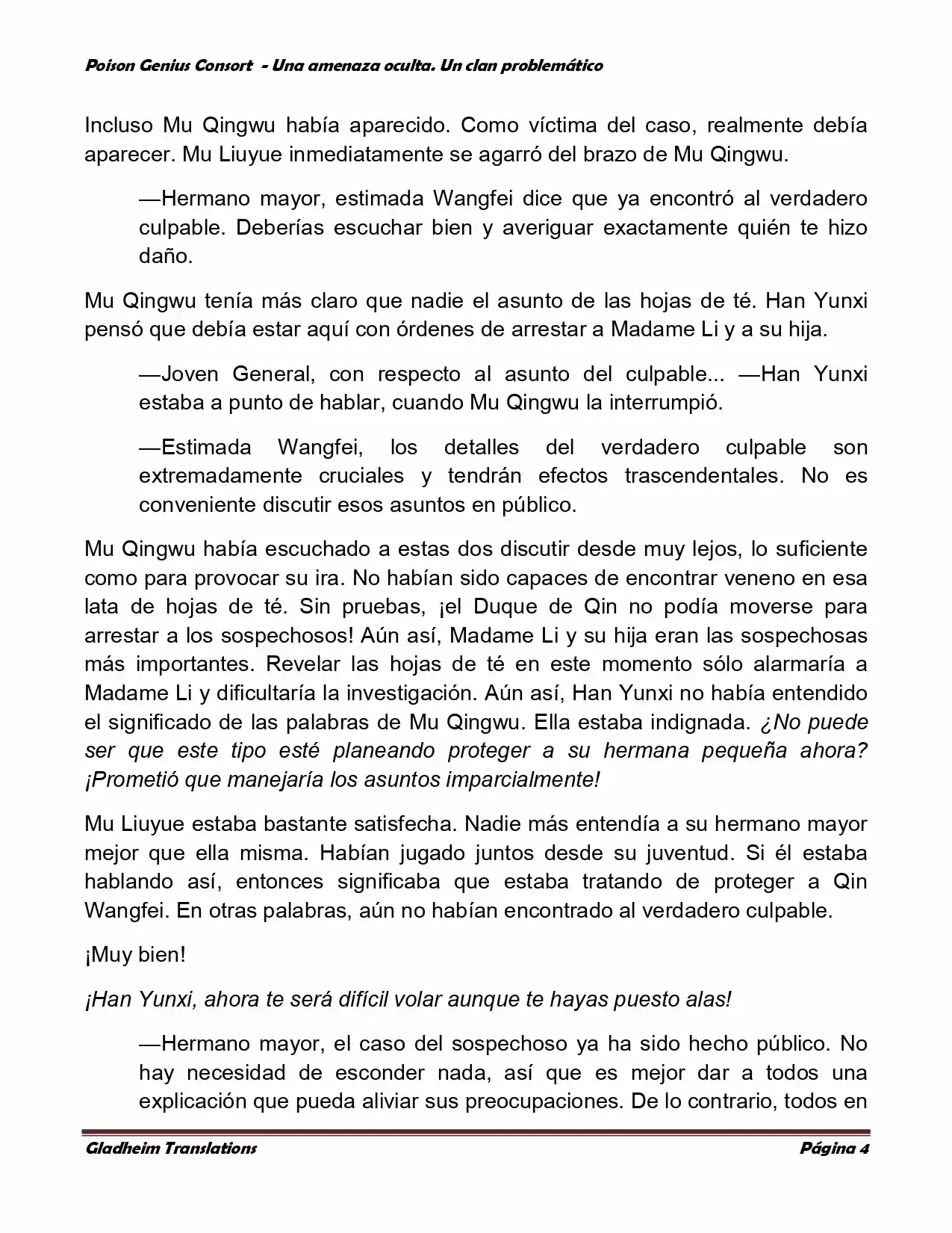 Poison Genious Consort (Novela) - Capítulo 134 - Página 4 - LectorTMOo