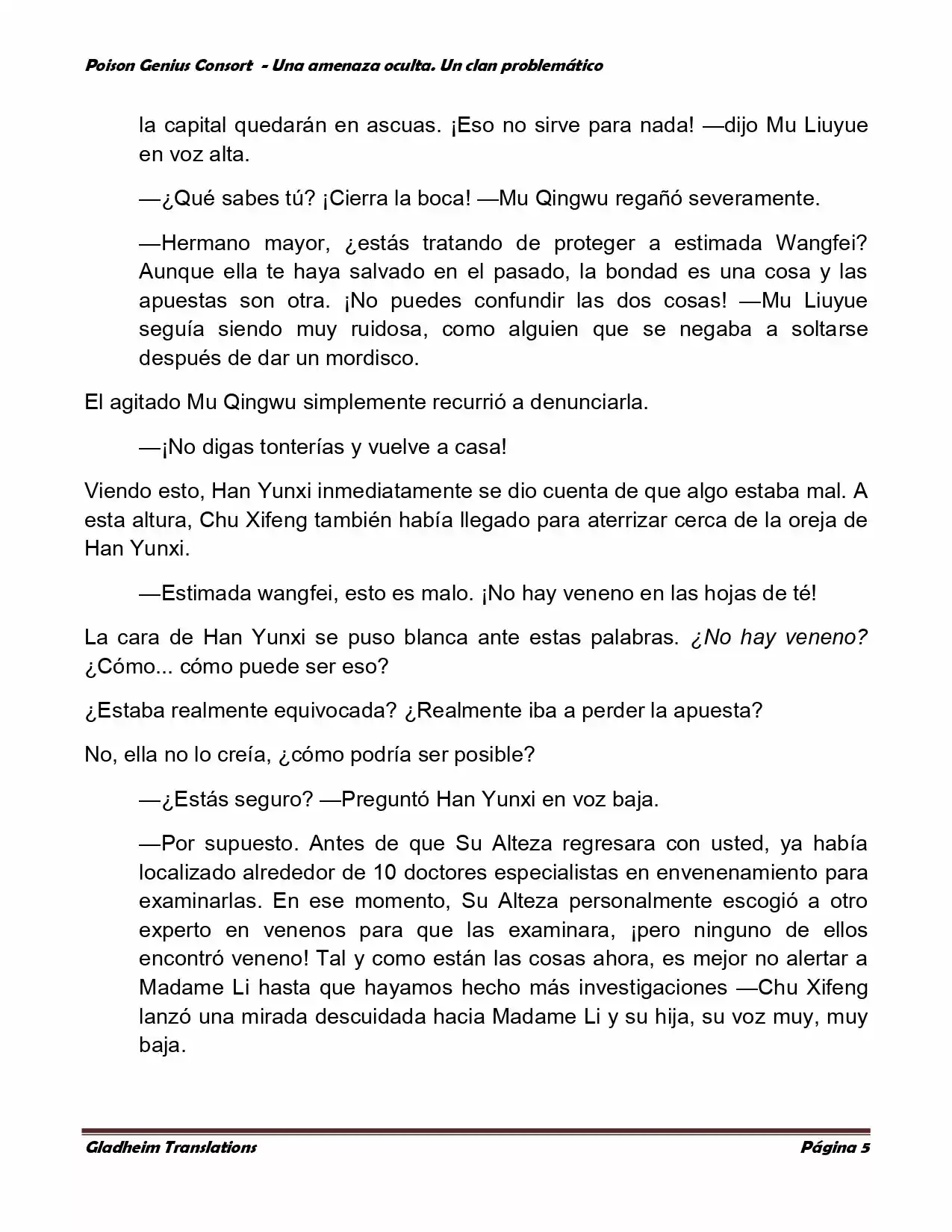 Poison Genious Consort (Novela) - Capítulo 134 - Página 5 - LectorTMOo