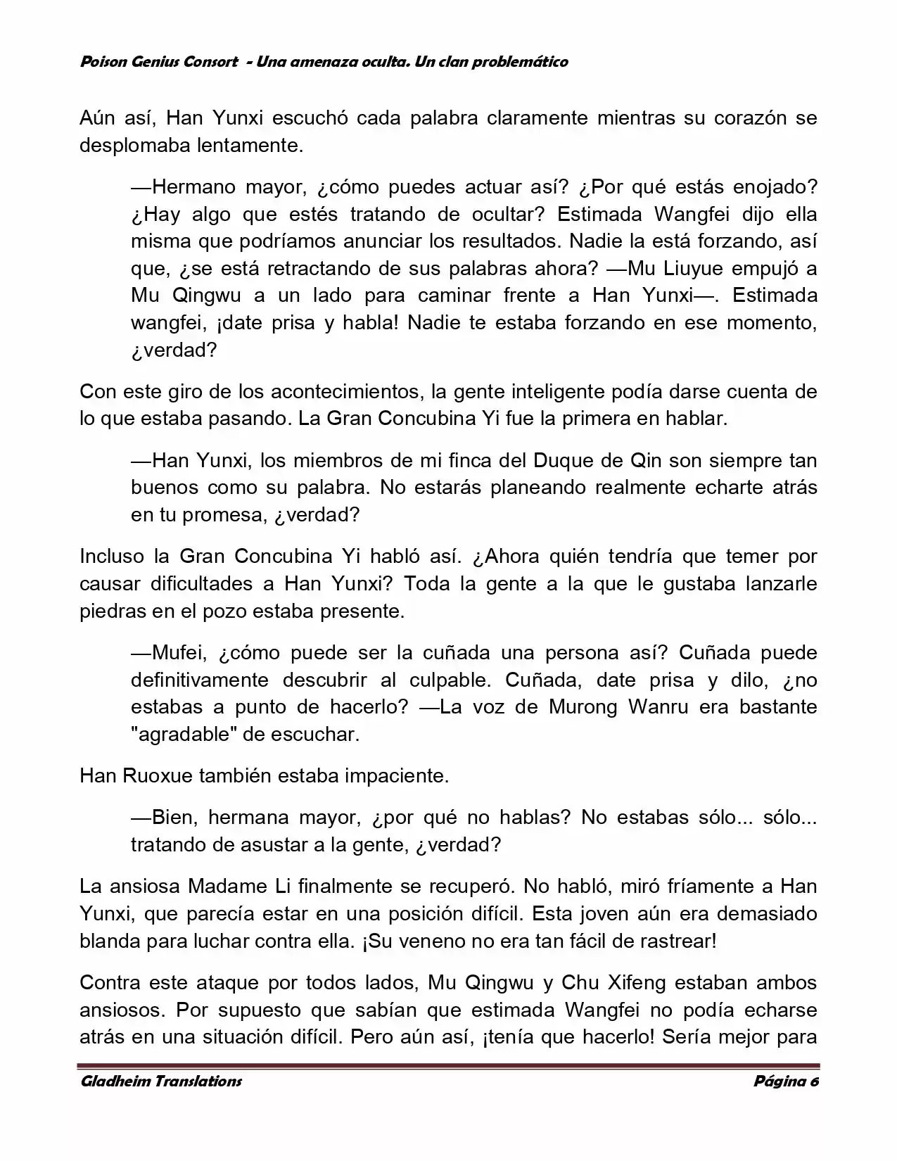 Poison Genious Consort (Novela) - Capítulo 134 - Página 6 - LectorTMOo