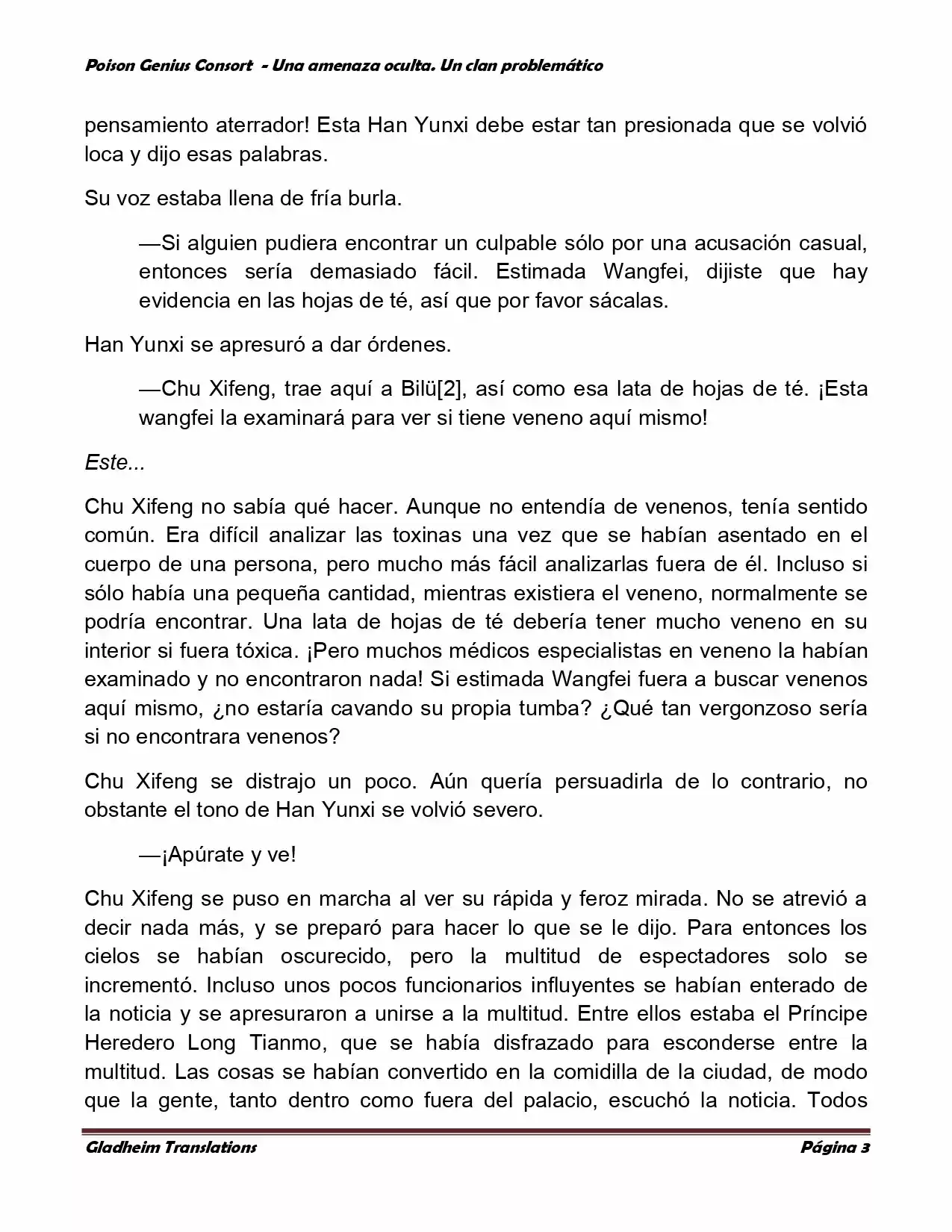 Poison Genious Consort (Novela) - Capítulo 135 - Página 3 - LectorTMOo