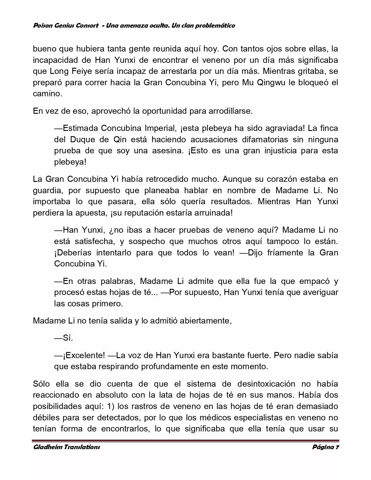 Poison Genious Consort (Novela) - Capítulo 135 - Página 7 - LectorTMOo