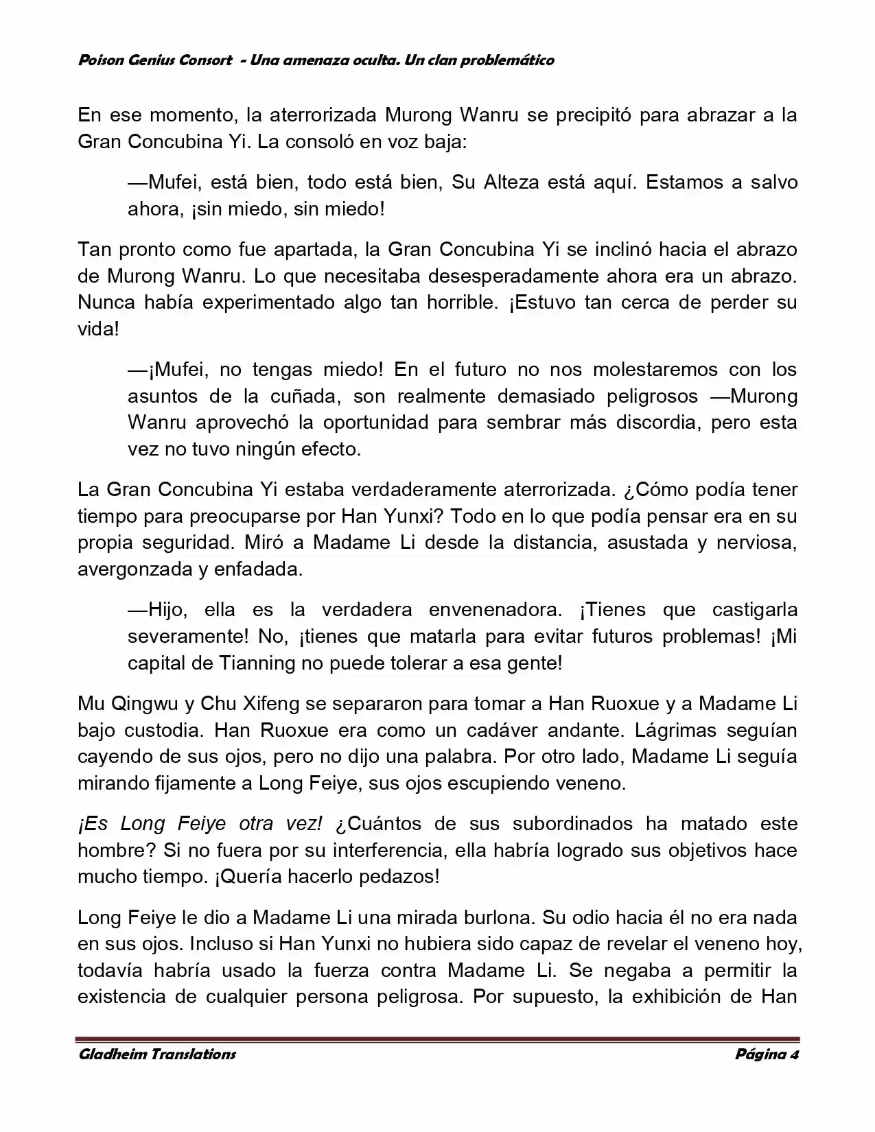 Poison Genious Consort (Novela) - Capítulo 137 - Página 4 - LectorTMOo