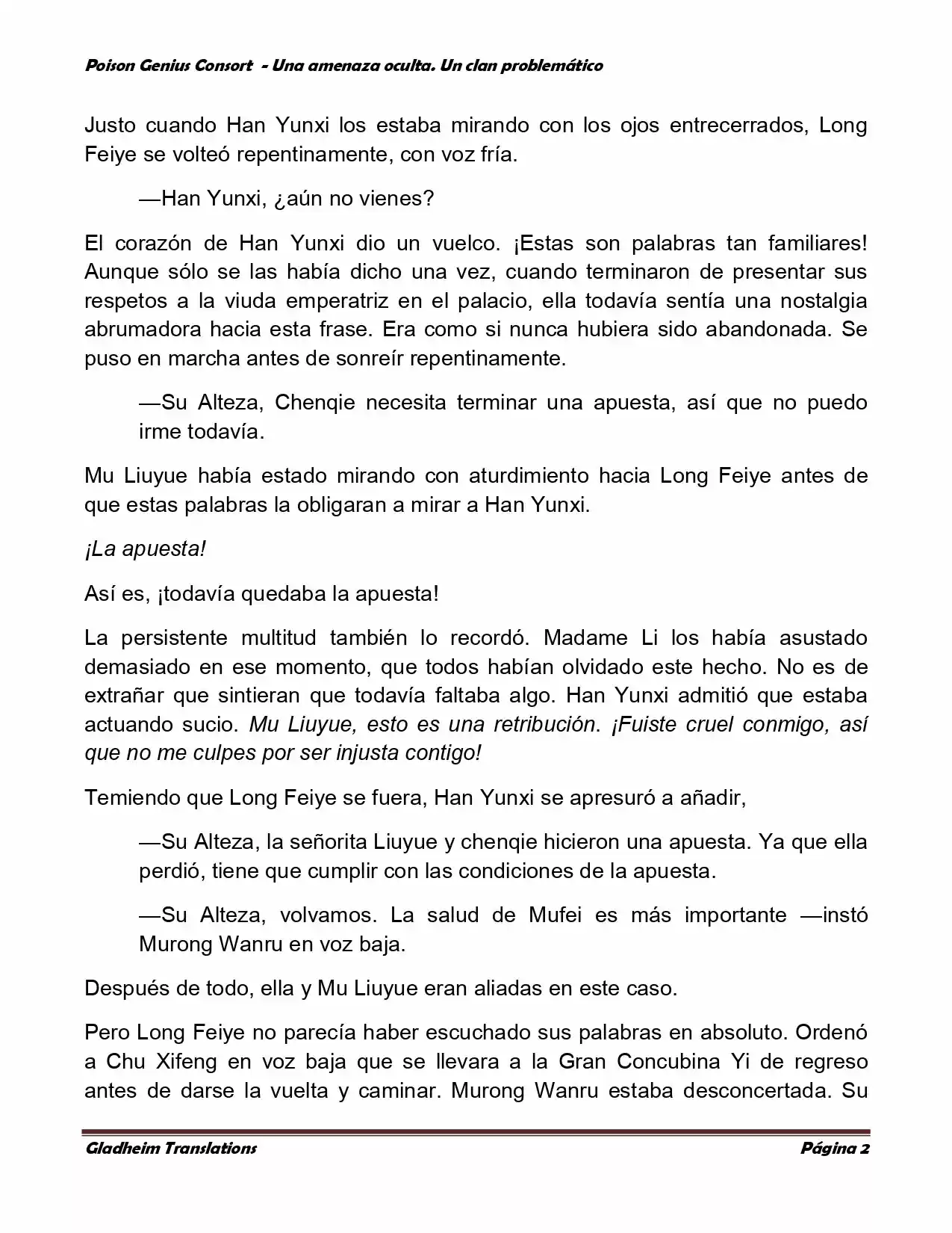Poison Genious Consort (Novela) - Capítulo 138 - Página 2 - LectorTMOo