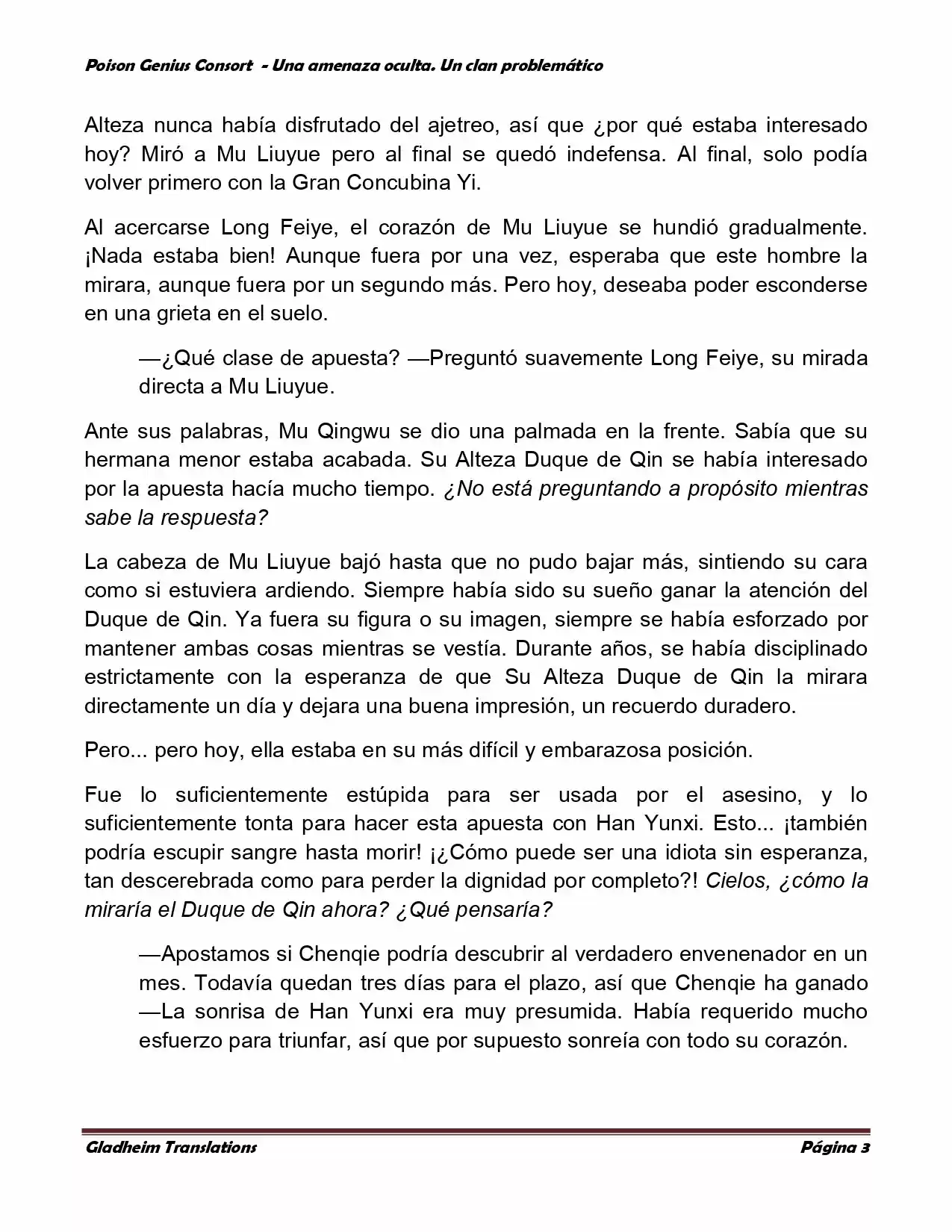 Poison Genious Consort (Novela) - Capítulo 138 - Página 3 - LectorTMOo