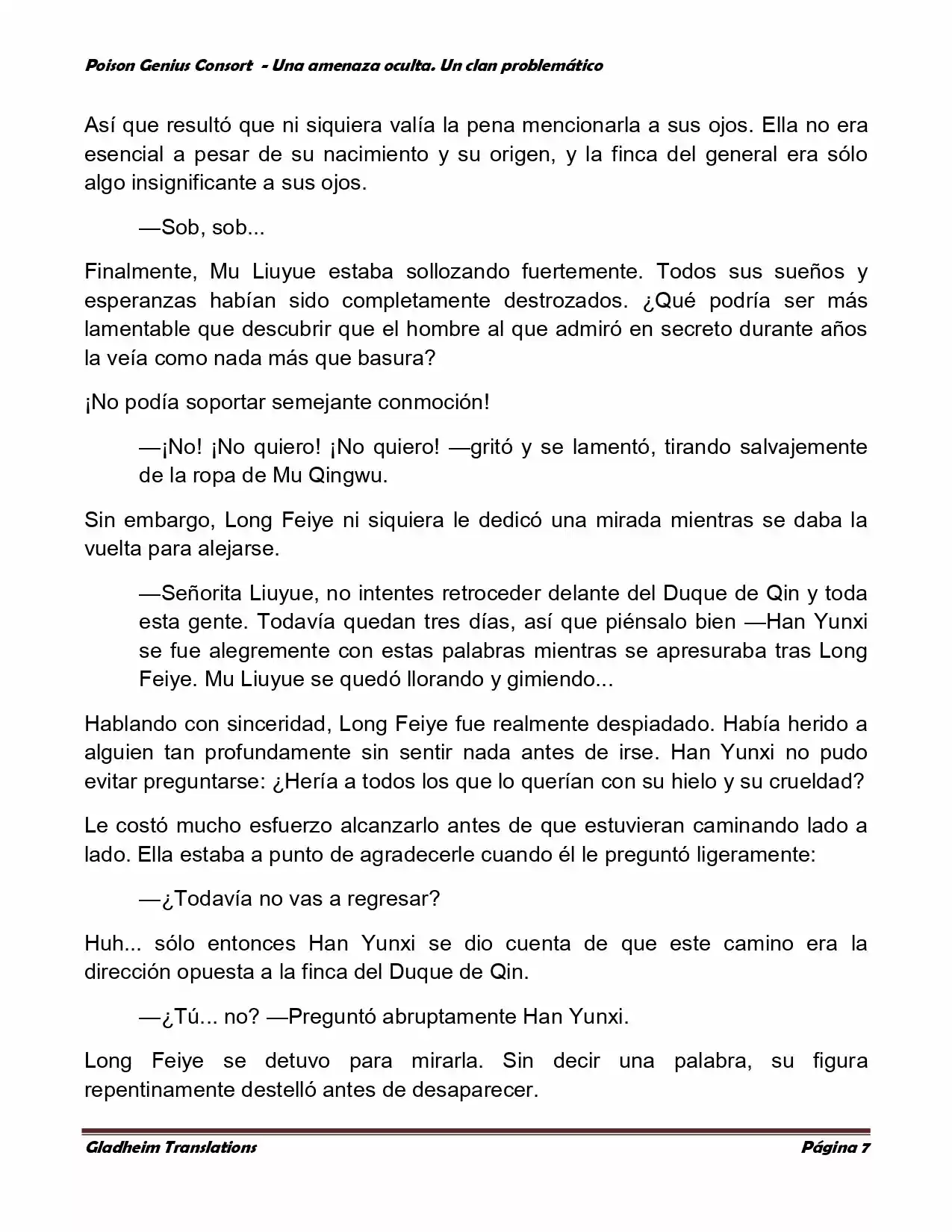 Poison Genious Consort (Novela) - Capítulo 138 - Página 7 - LectorTMOo