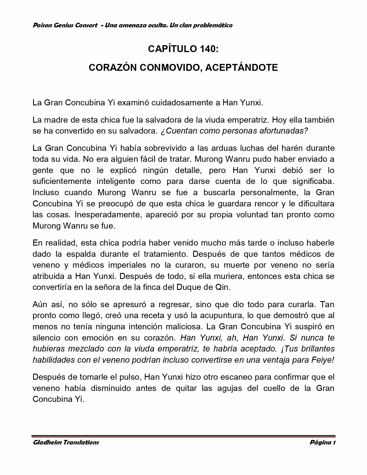 Poison Genious Consort (Novela) - Capítulo 140 - Página 1 - LectorTMOo