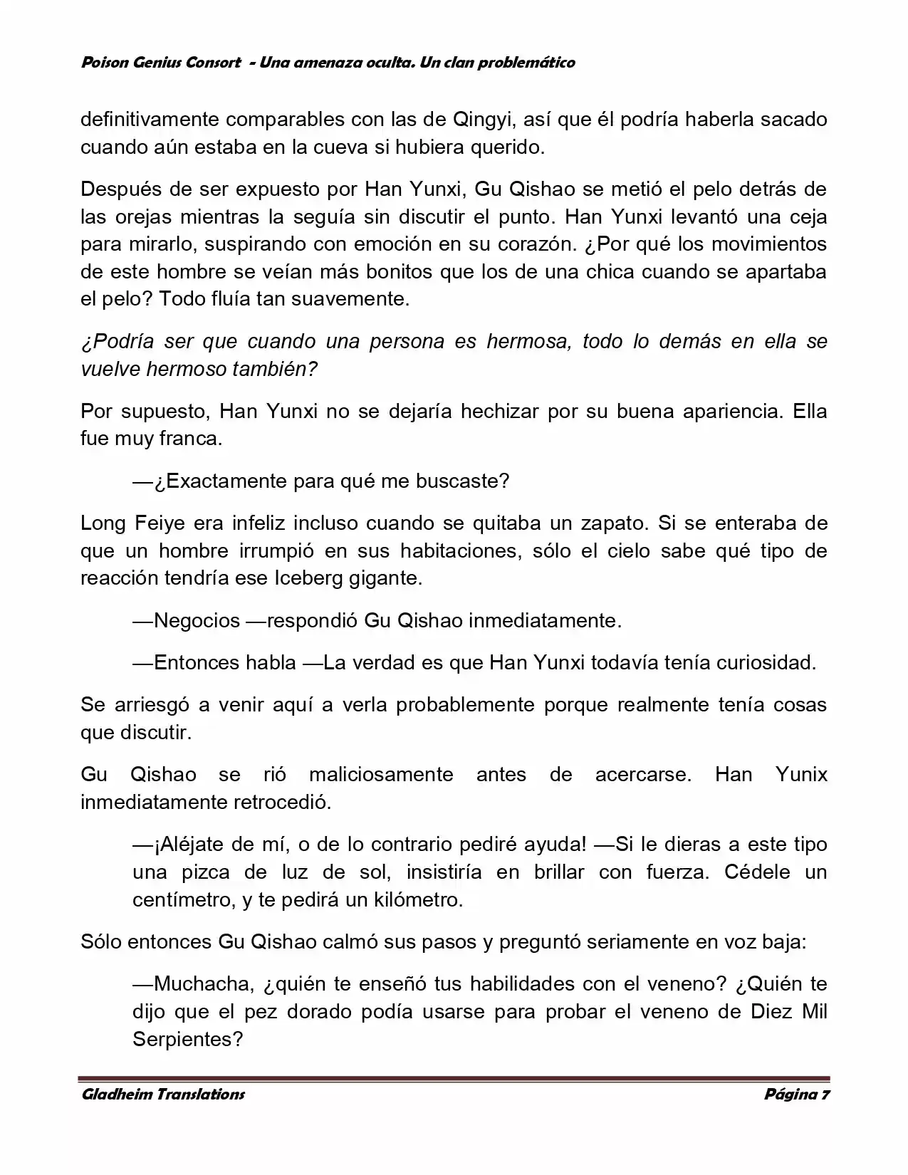 Poison Genious Consort (Novela) - Capítulo 140 - Página 7 - LectorTMOo