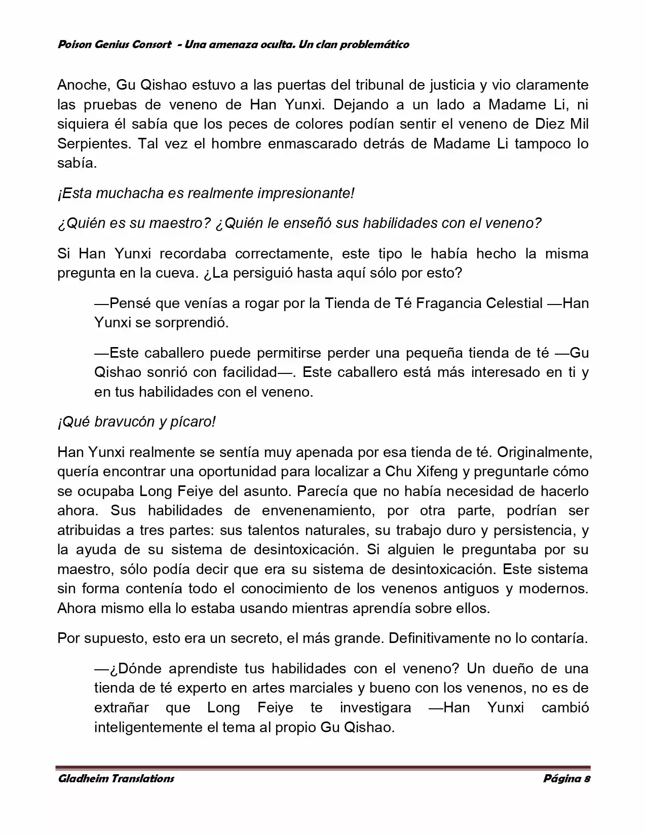 Poison Genious Consort (Novela) - Capítulo 140 - Página 8 - LectorTMOo
