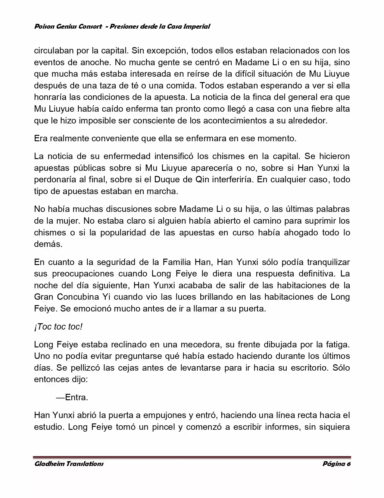 Poison Genious Consort (Novela) - Capítulo 141 - Página 6 - LectorTMOo