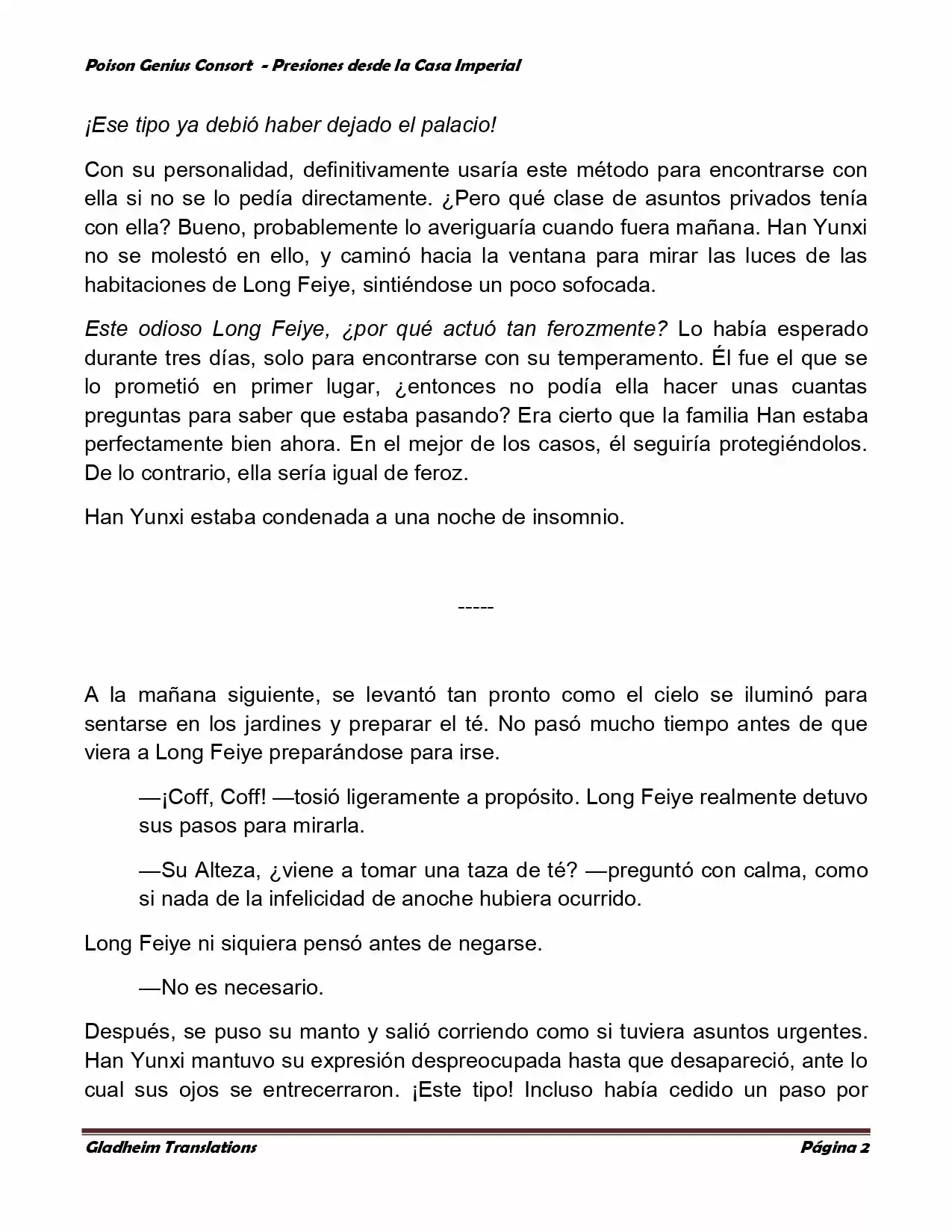 Poison Genious Consort (Novela) - Capítulo 142 - Página 2 - LectorTMOo