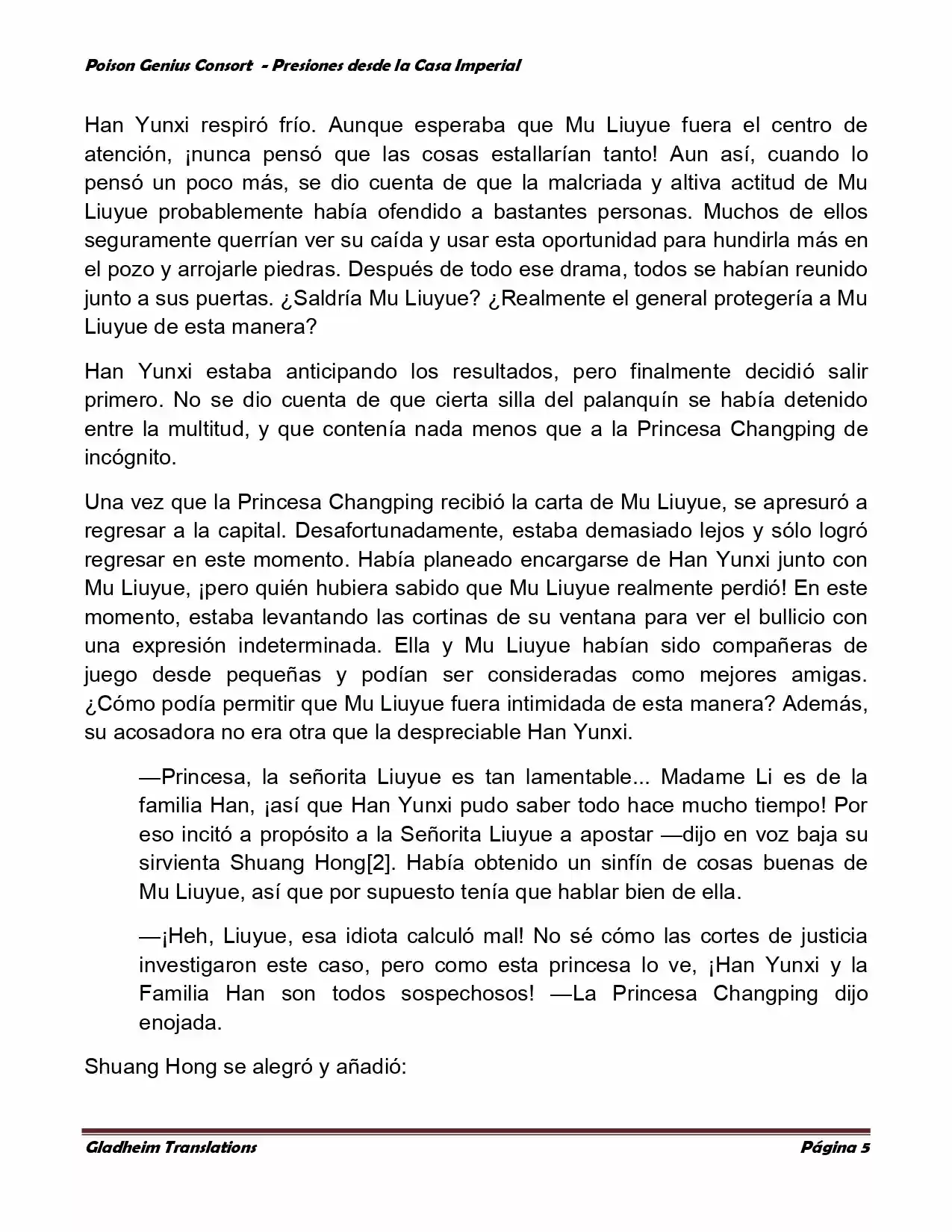 Poison Genious Consort (Novela) - Capítulo 142 - Página 5 - LectorTMOo