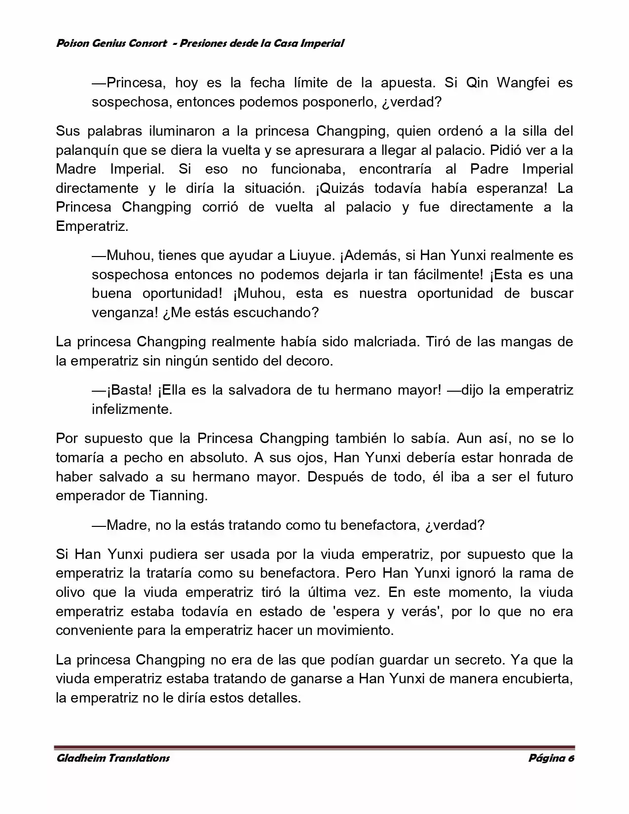Poison Genious Consort (Novela) - Capítulo 142 - Página 6 - LectorTMOo