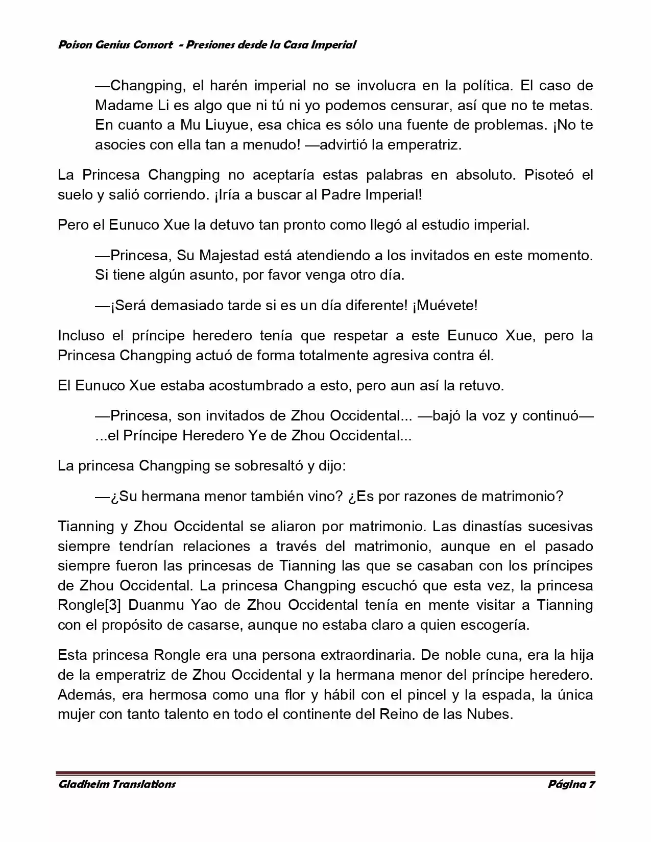 Poison Genious Consort (Novela) - Capítulo 142 - Página 7 - LectorTMOo