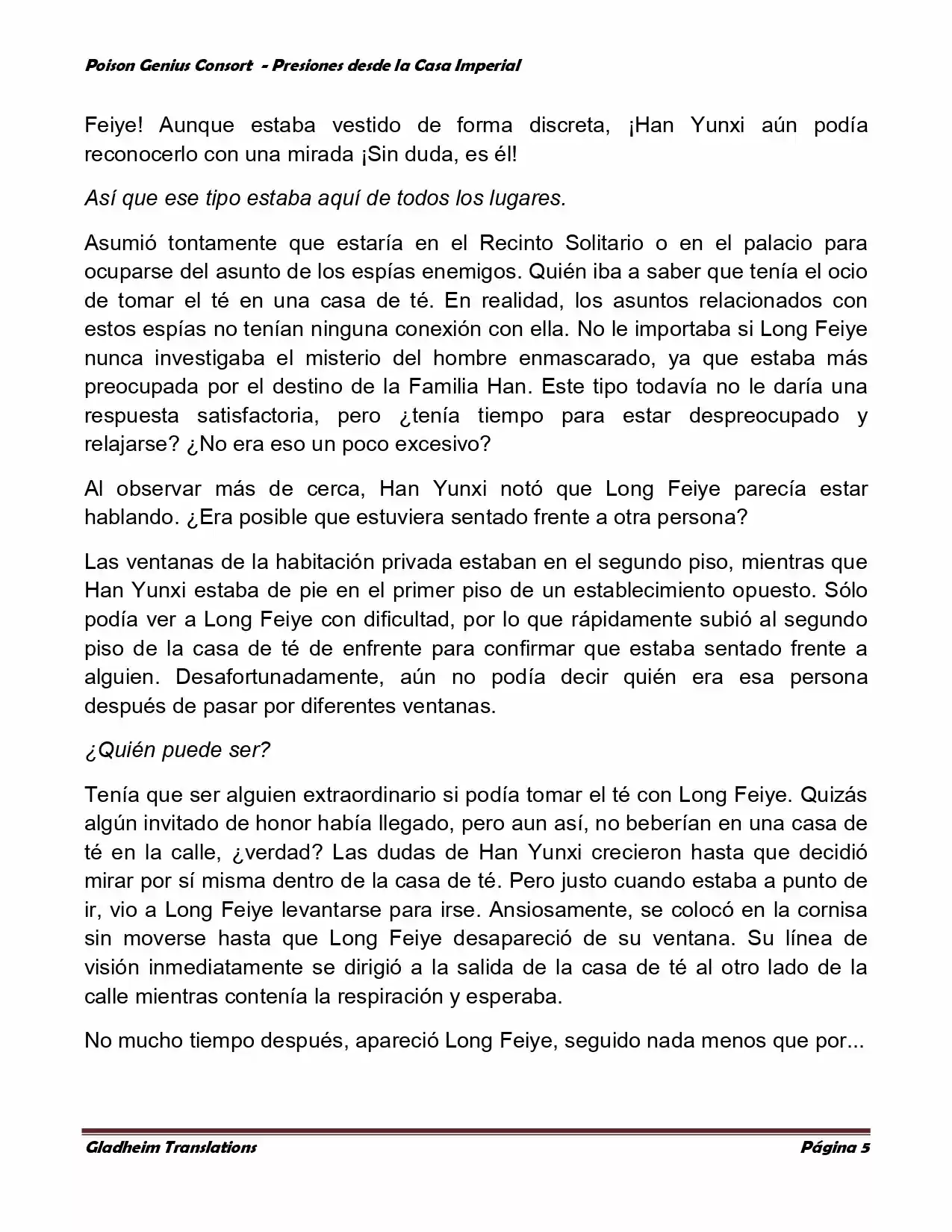Poison Genious Consort (Novela) - Capítulo 143 - Página 5 - LectorTMOo