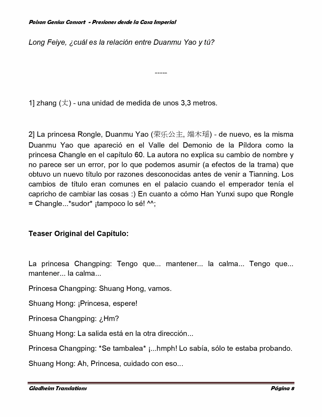 Poison Genious Consort (Novela) - Capítulo 143 - Página 8 - LectorTMOo