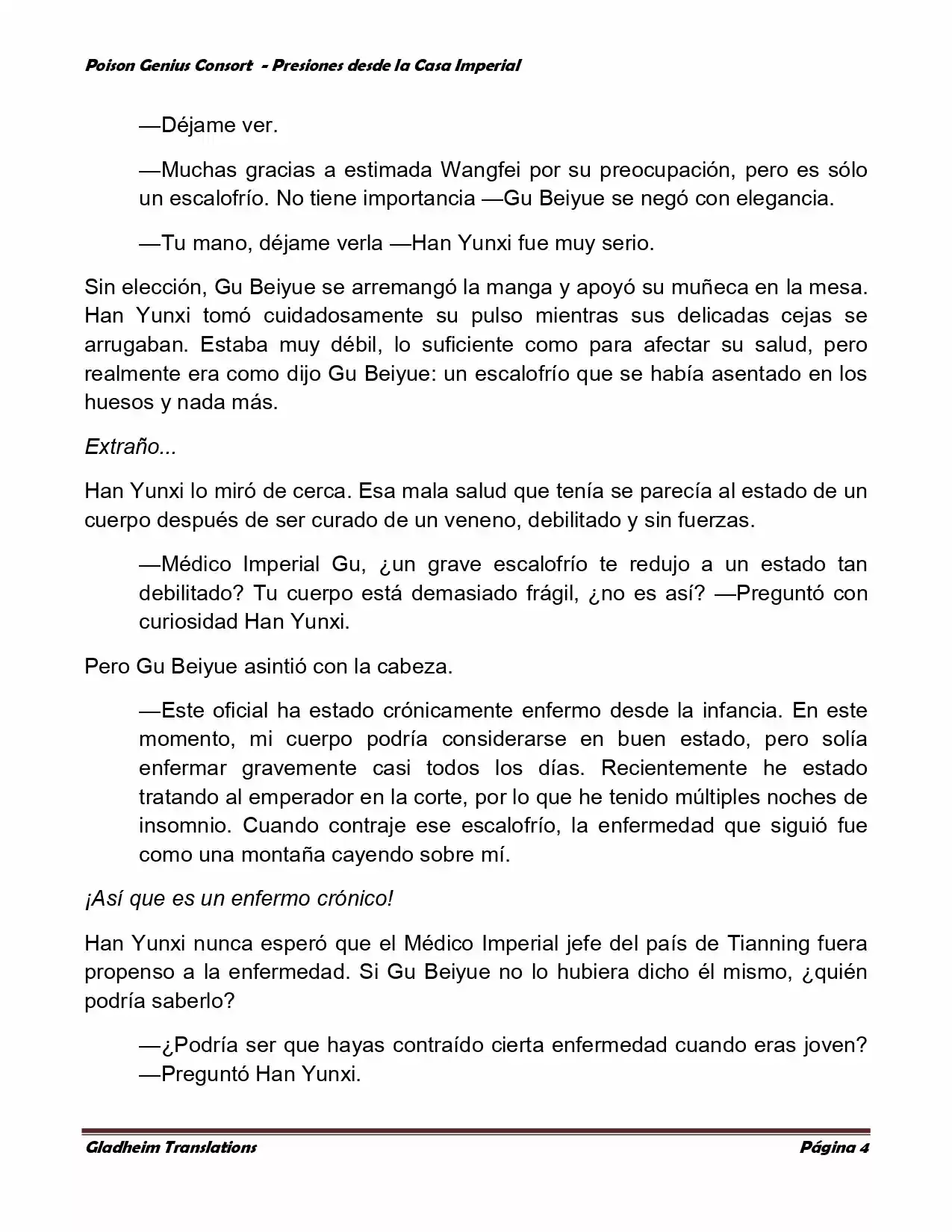 Poison Genious Consort (Novela) - Capítulo 144 - Página 4 - LectorTMOo