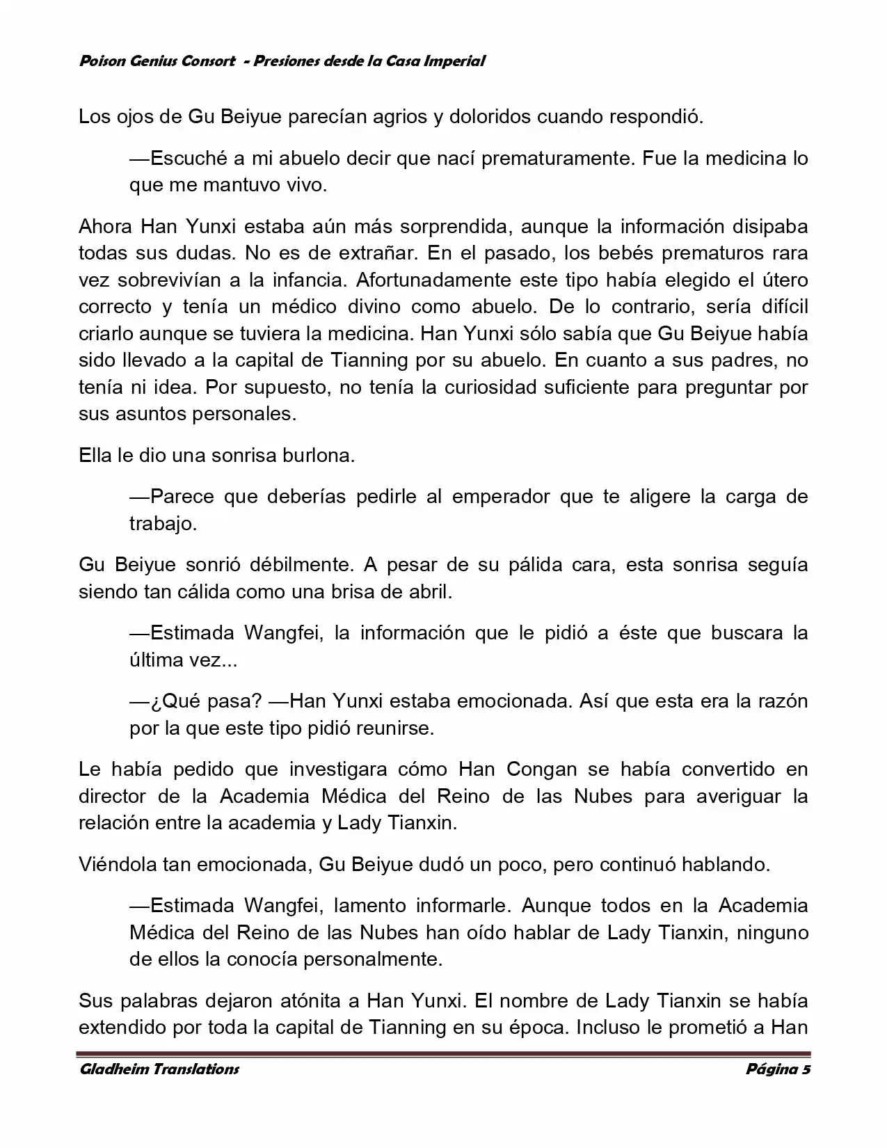 Poison Genious Consort (Novela) - Capítulo 144 - Página 5 - LectorTMOo