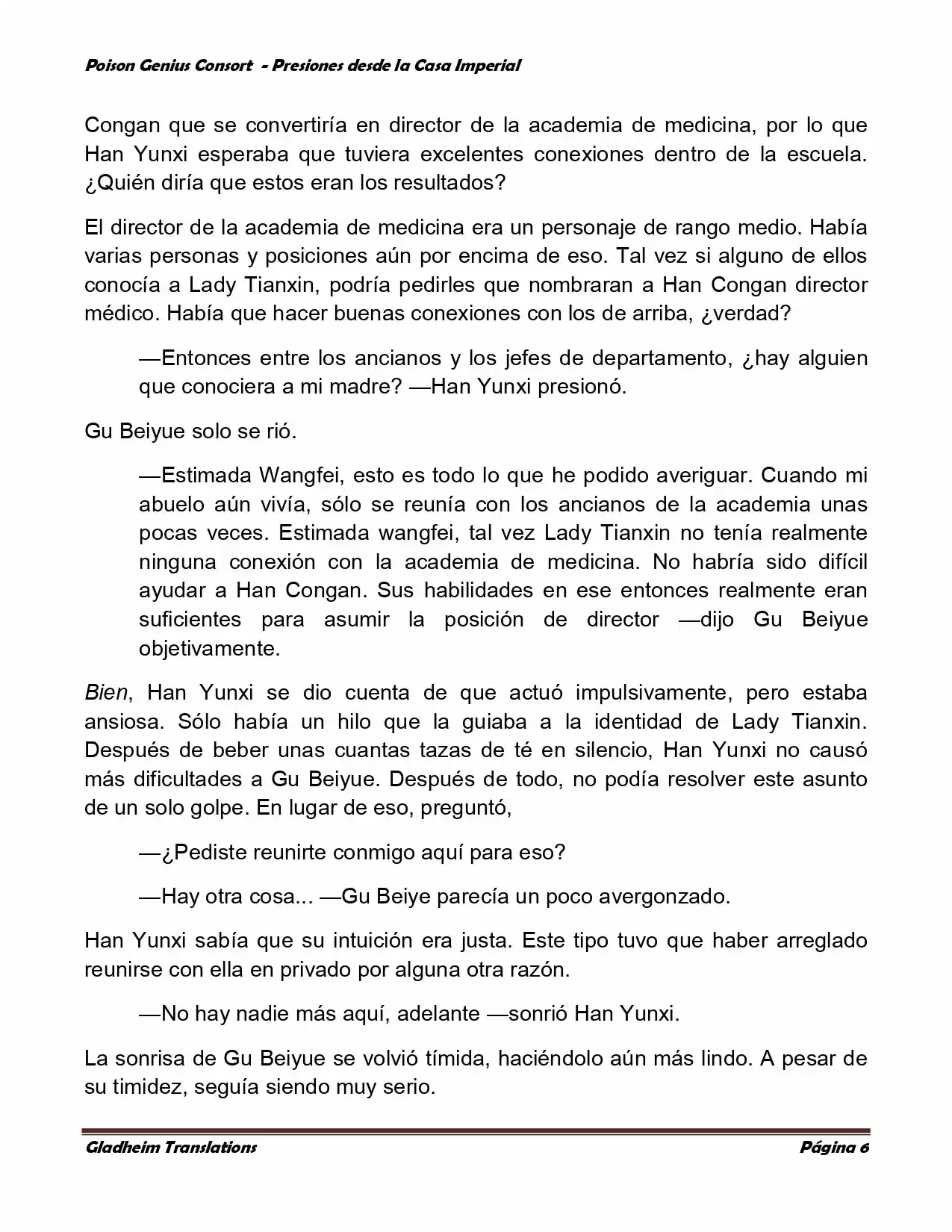Poison Genious Consort (Novela) - Capítulo 144 - Página 6 - LectorTMOo