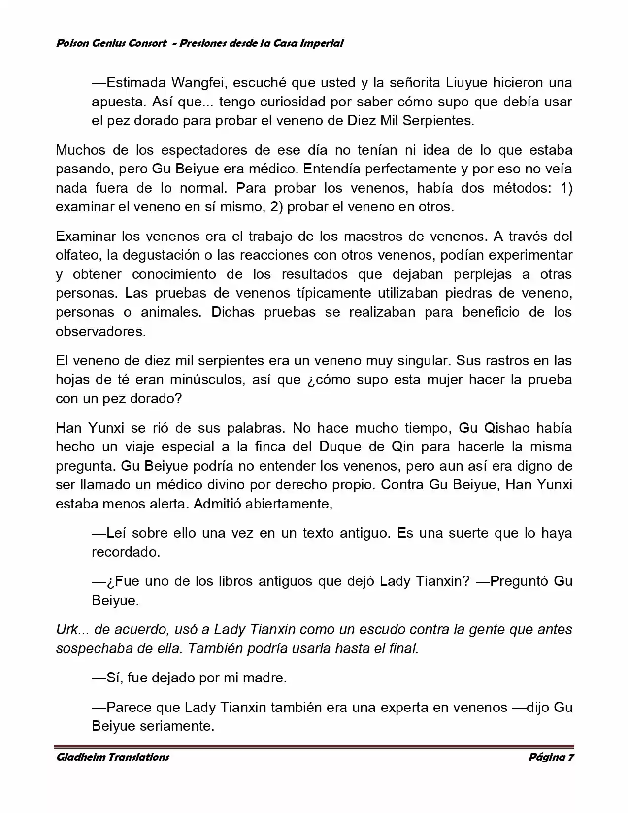 Poison Genious Consort (Novela) - Capítulo 144 - Página 7 - LectorTMOo