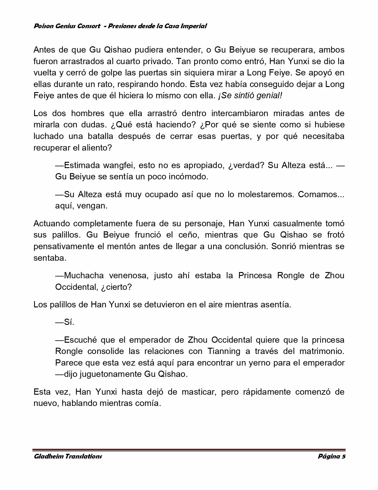 Poison Genious Consort (Novela) - Capítulo 145 - Página 5 - LectorTMOo
