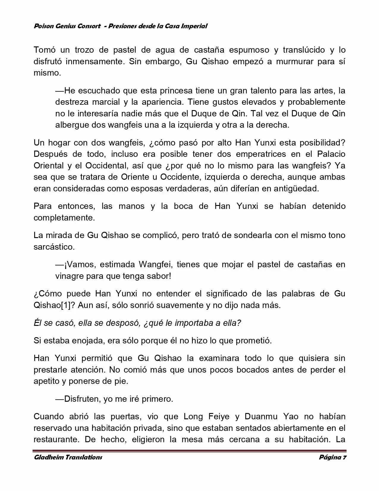 Poison Genious Consort (Novela) - Capítulo 145 - Página 7 - LectorTMOo