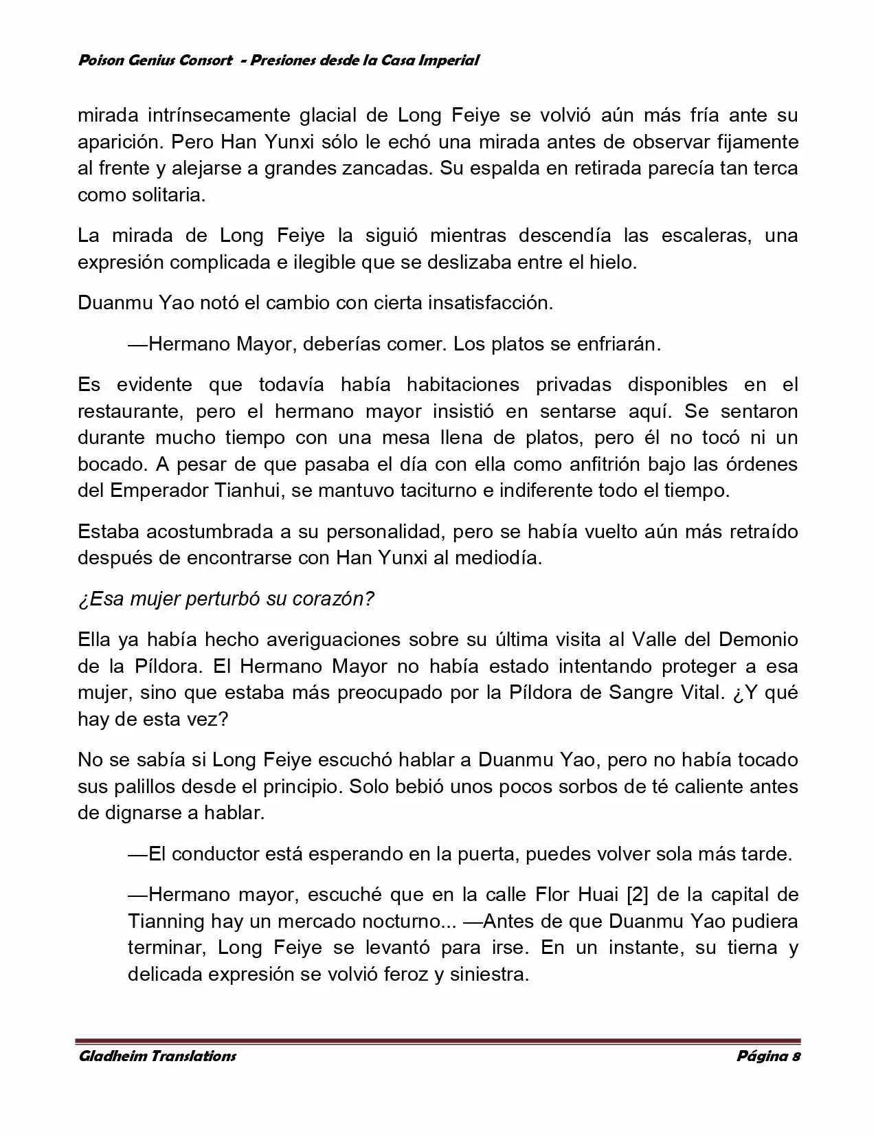 Poison Genious Consort (Novela) - Capítulo 145 - Página 8 - LectorTMOo