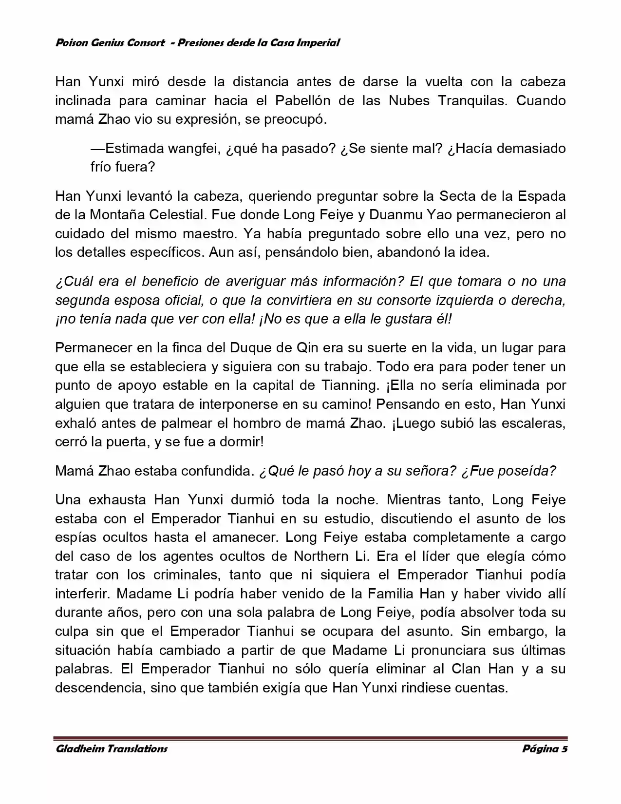 Poison Genious Consort (Novela) - Capítulo 146 - Página 5 - LectorTMOo