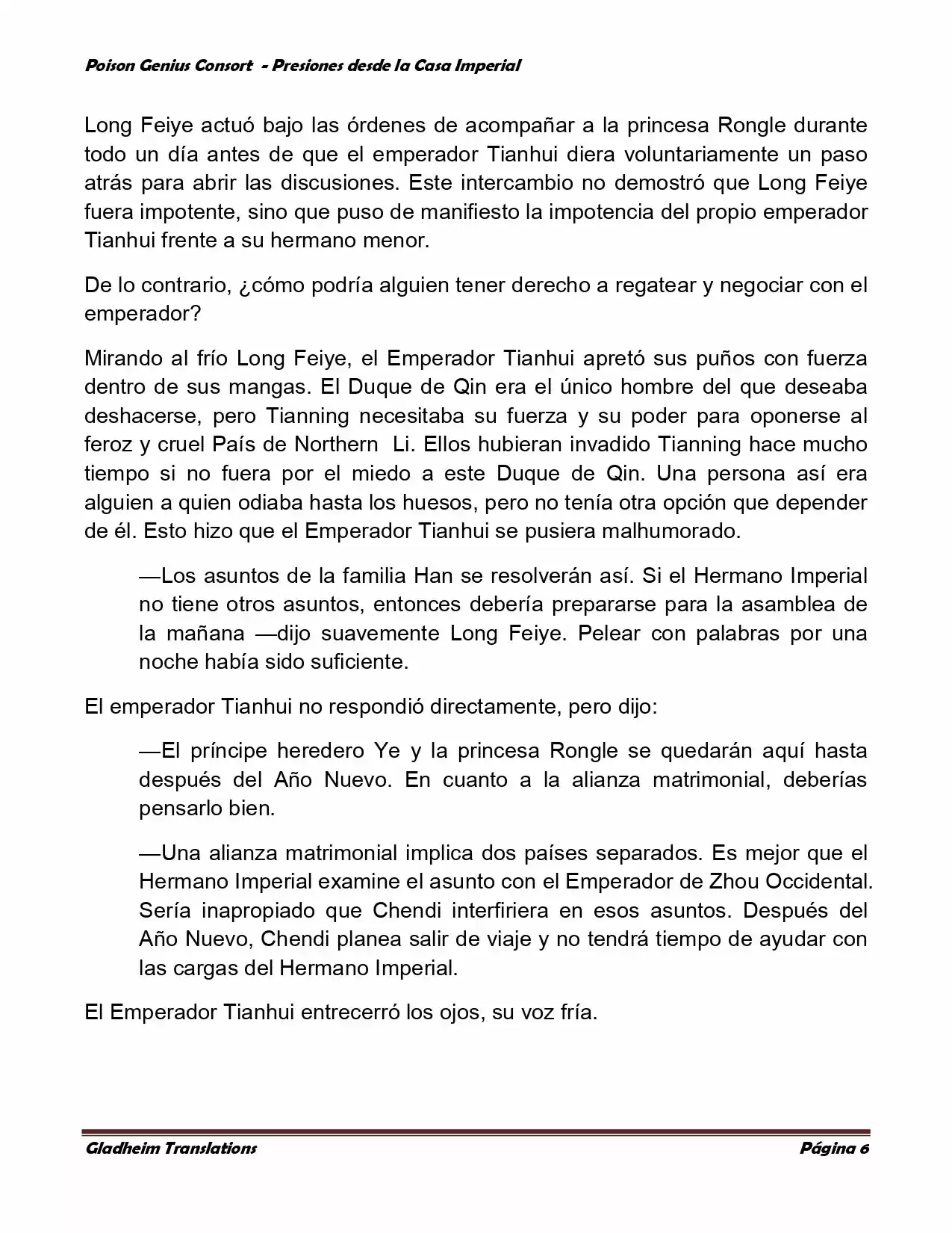 Poison Genious Consort (Novela) - Capítulo 146 - Página 6 - LectorTMOo