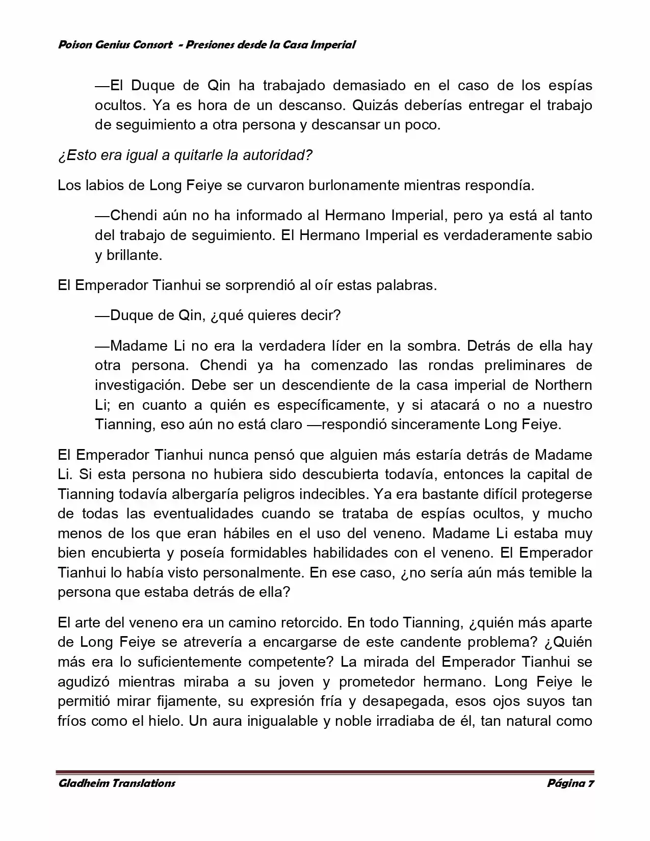Poison Genious Consort (Novela) - Capítulo 146 - Página 7 - LectorTMOo