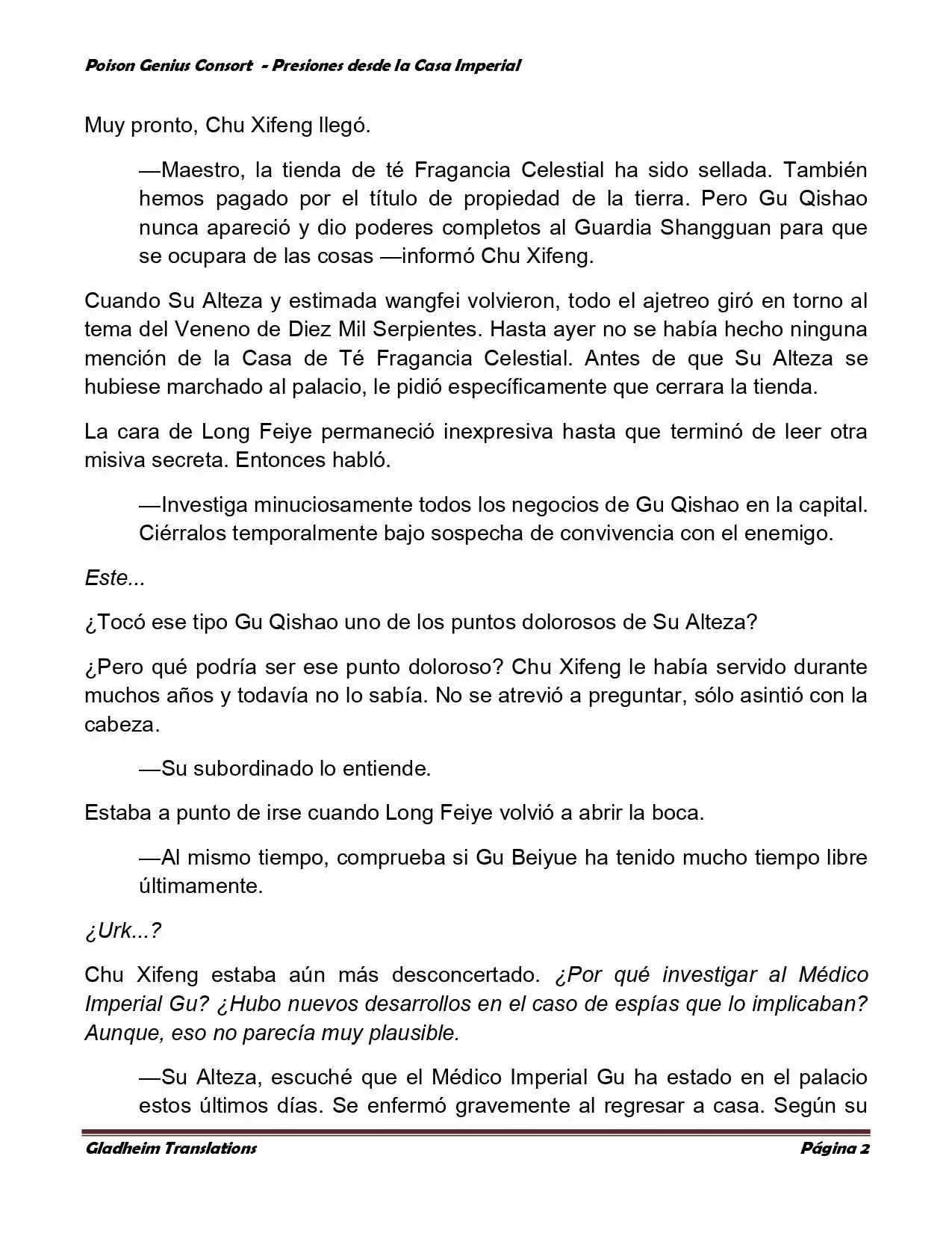 Poison Genious Consort (Novela) - Capítulo 147 - Página 2 - LectorTMOo